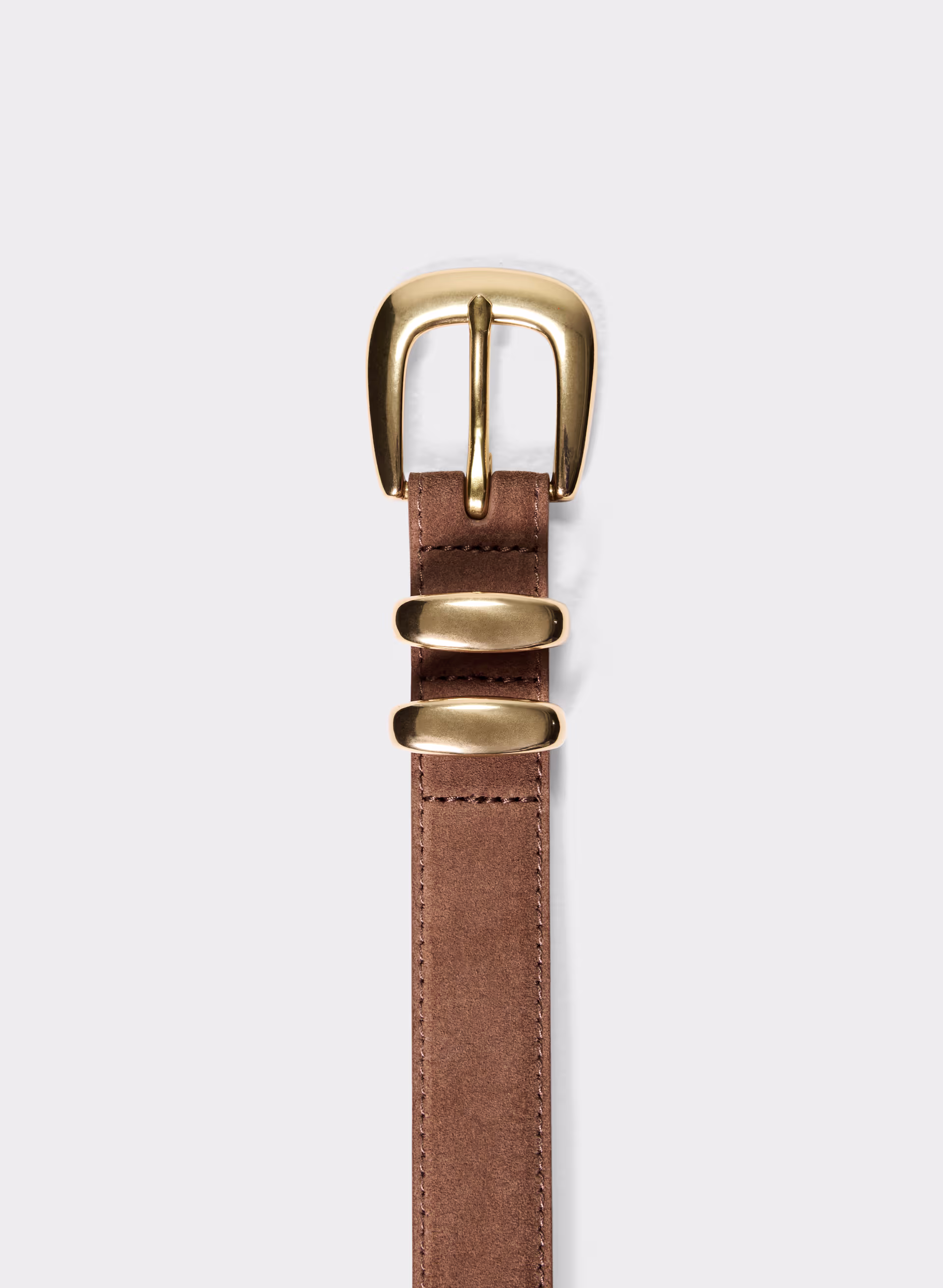 Legendary Solid Brass Suede Belt