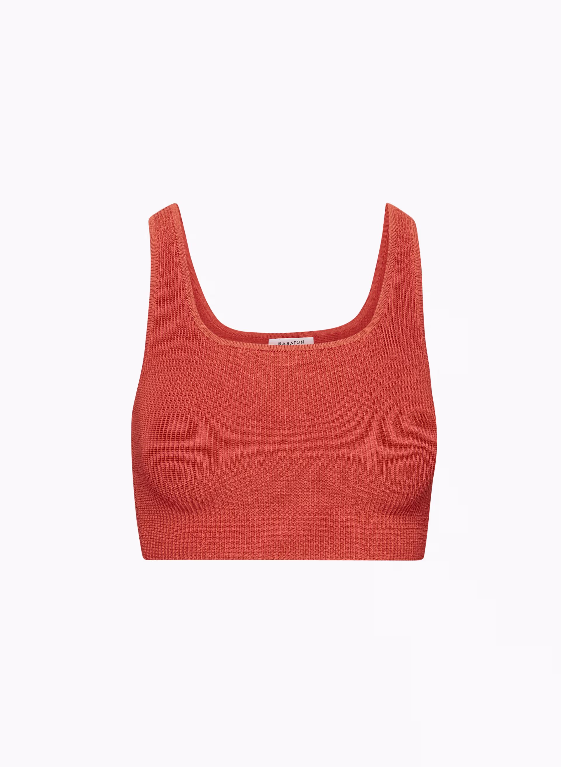 Sculpt Knit Squareneck Cropped Tank