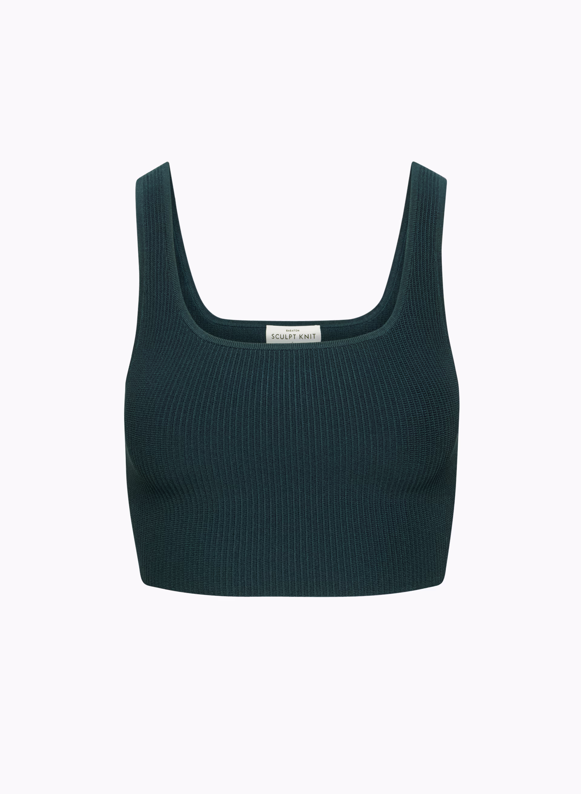 Sculpt Knit Squareneck Cropped Tank