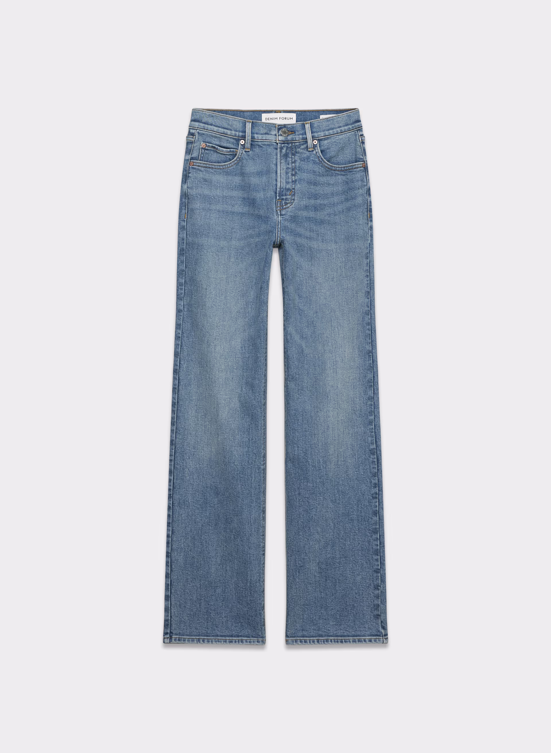 Denim Forum The ‘90s Snatched Mid-rise Straight Jean
