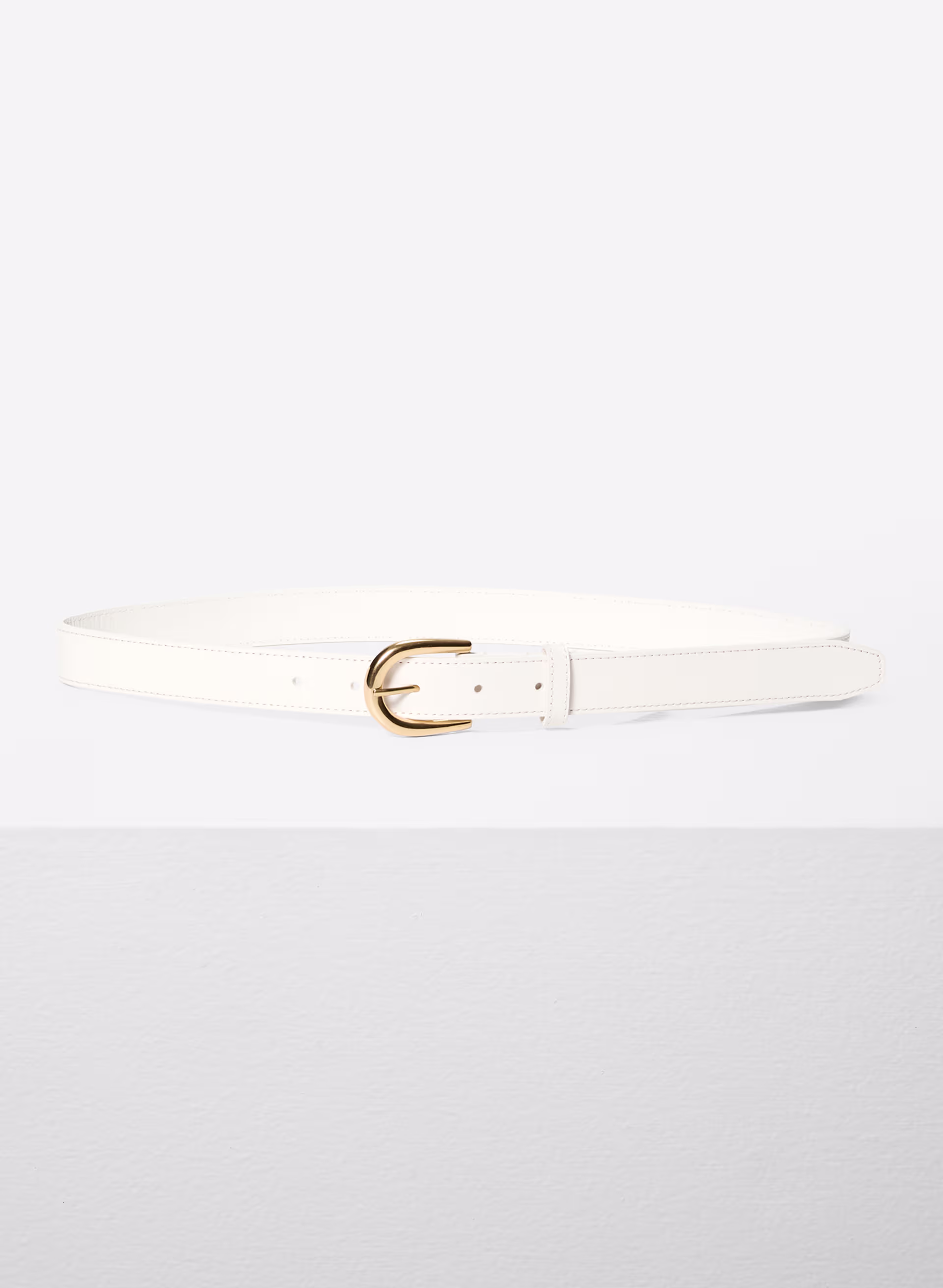 Accent Solid Brass Leather Belt