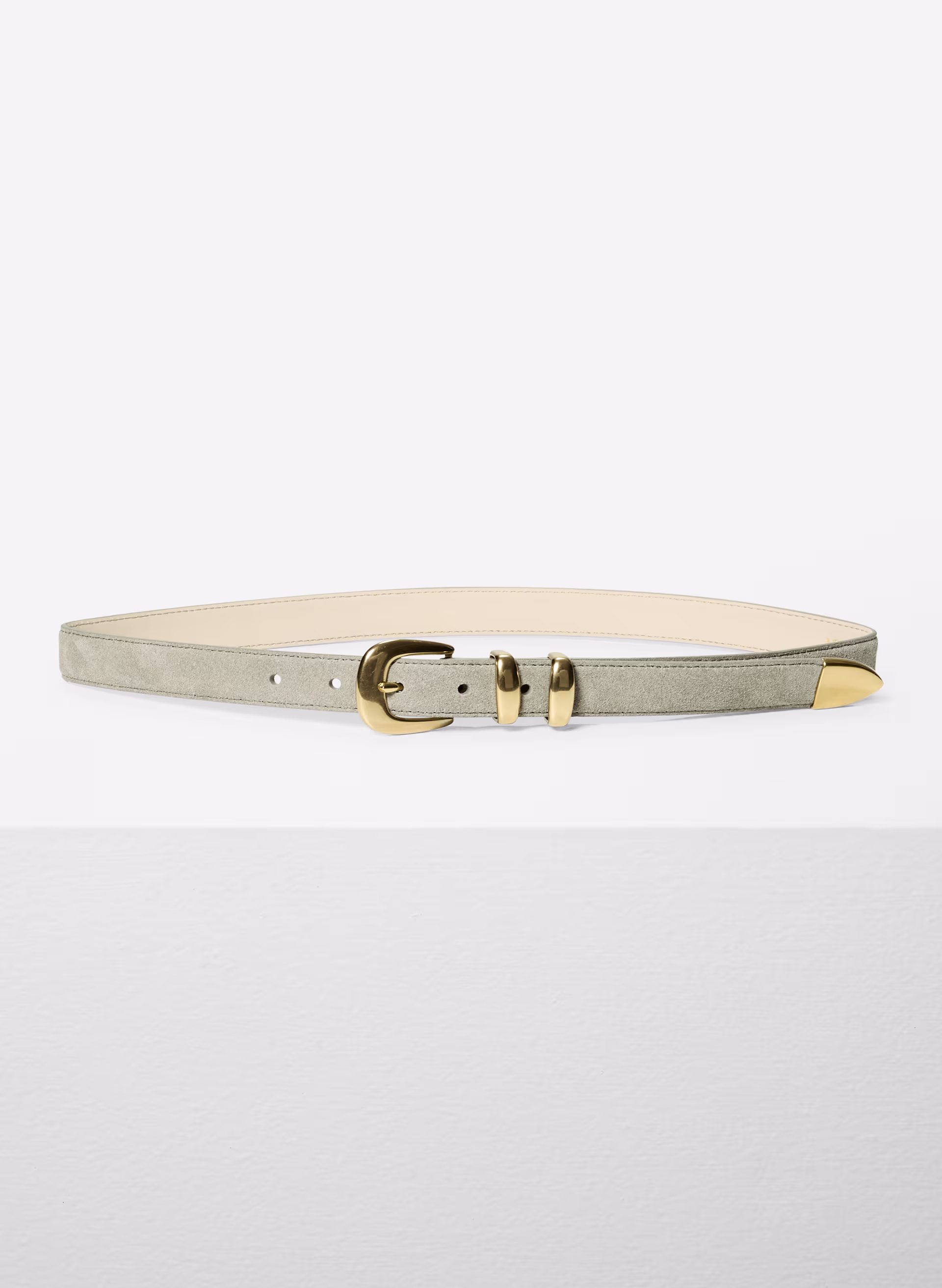 Legendary Solid Brass Suede Belt