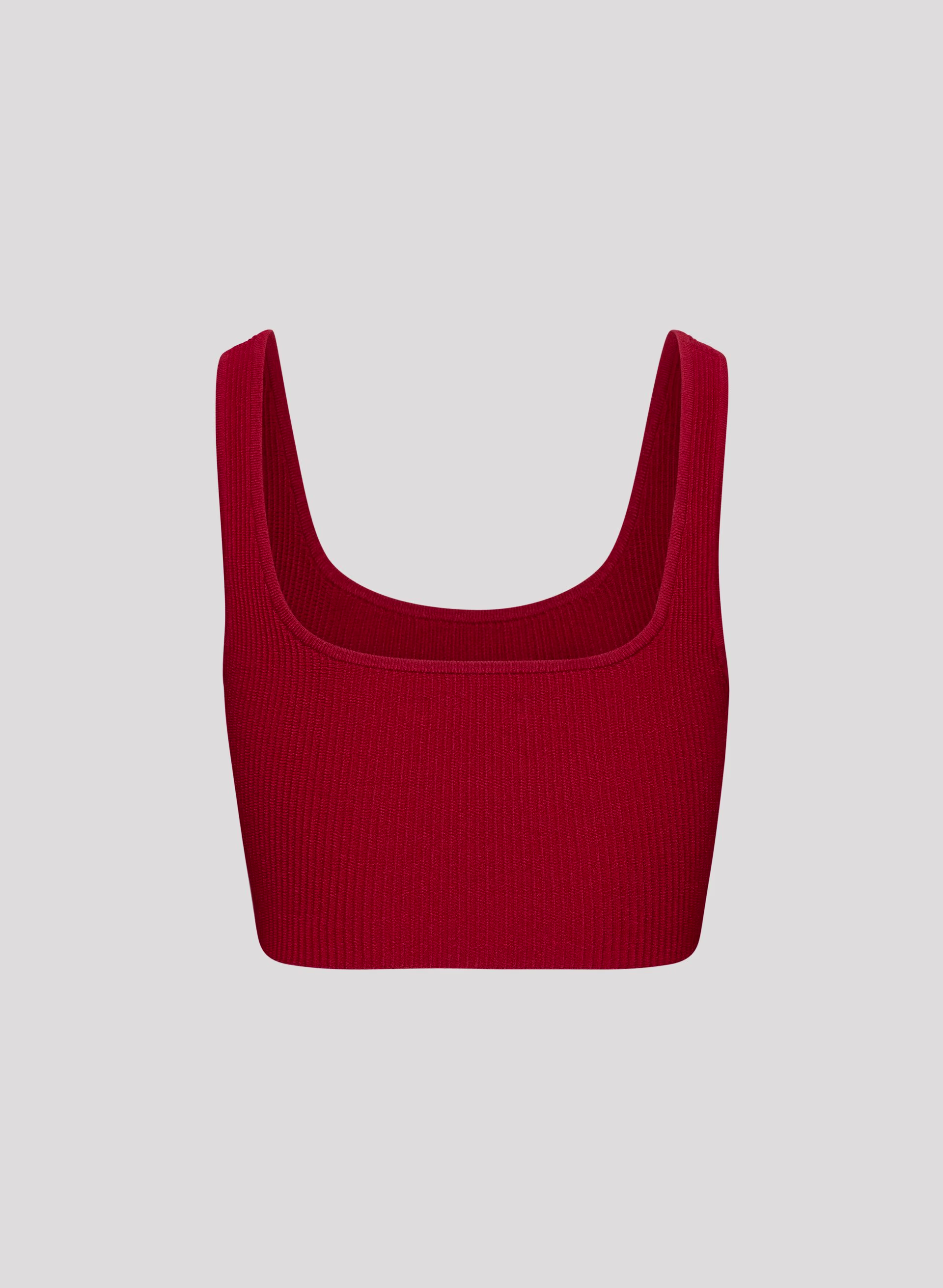 Sculpt Knit Squareneck Cropped Tank