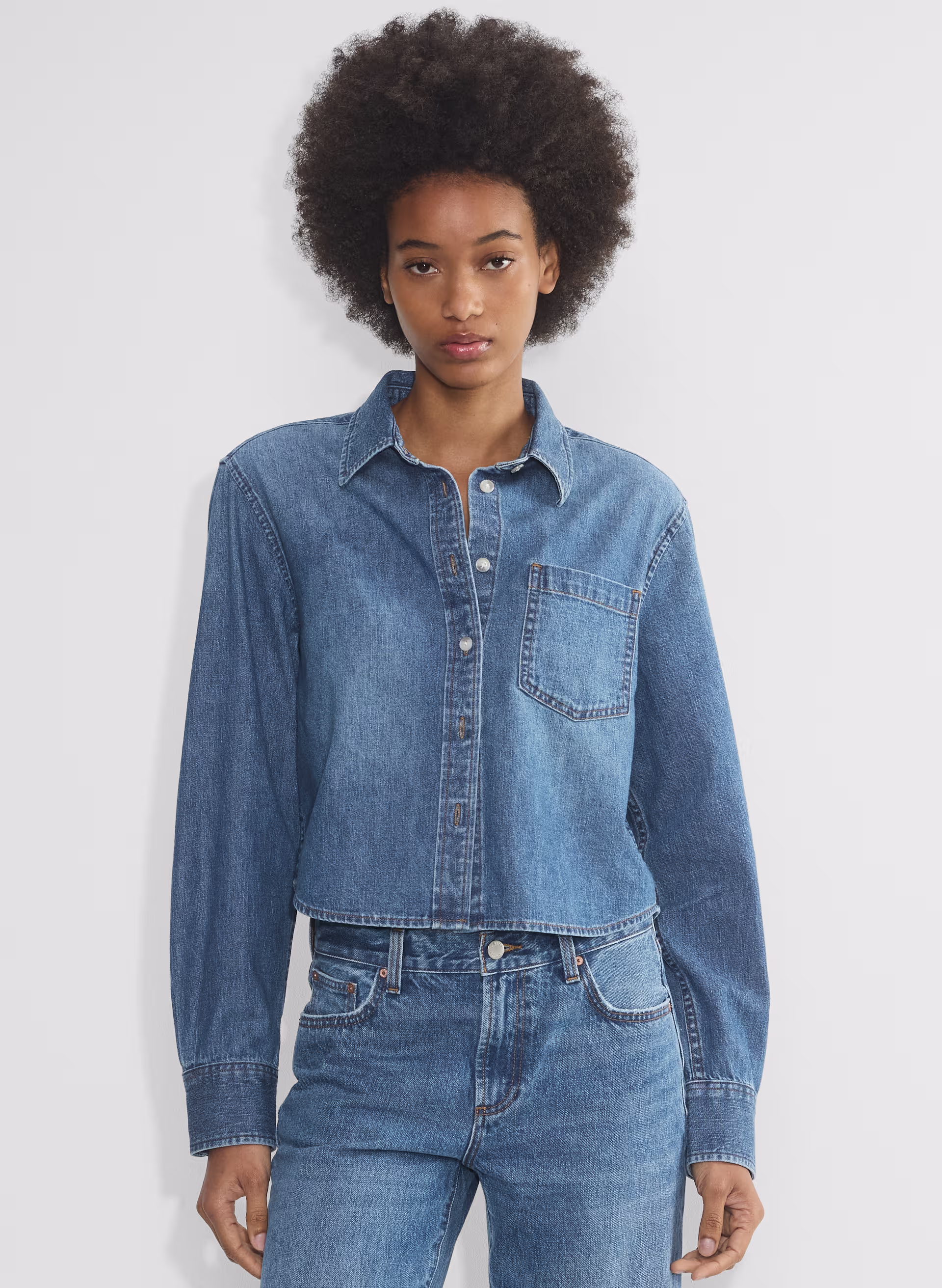 Denim Forum The ’80s Comfy Waist Denim Shirt