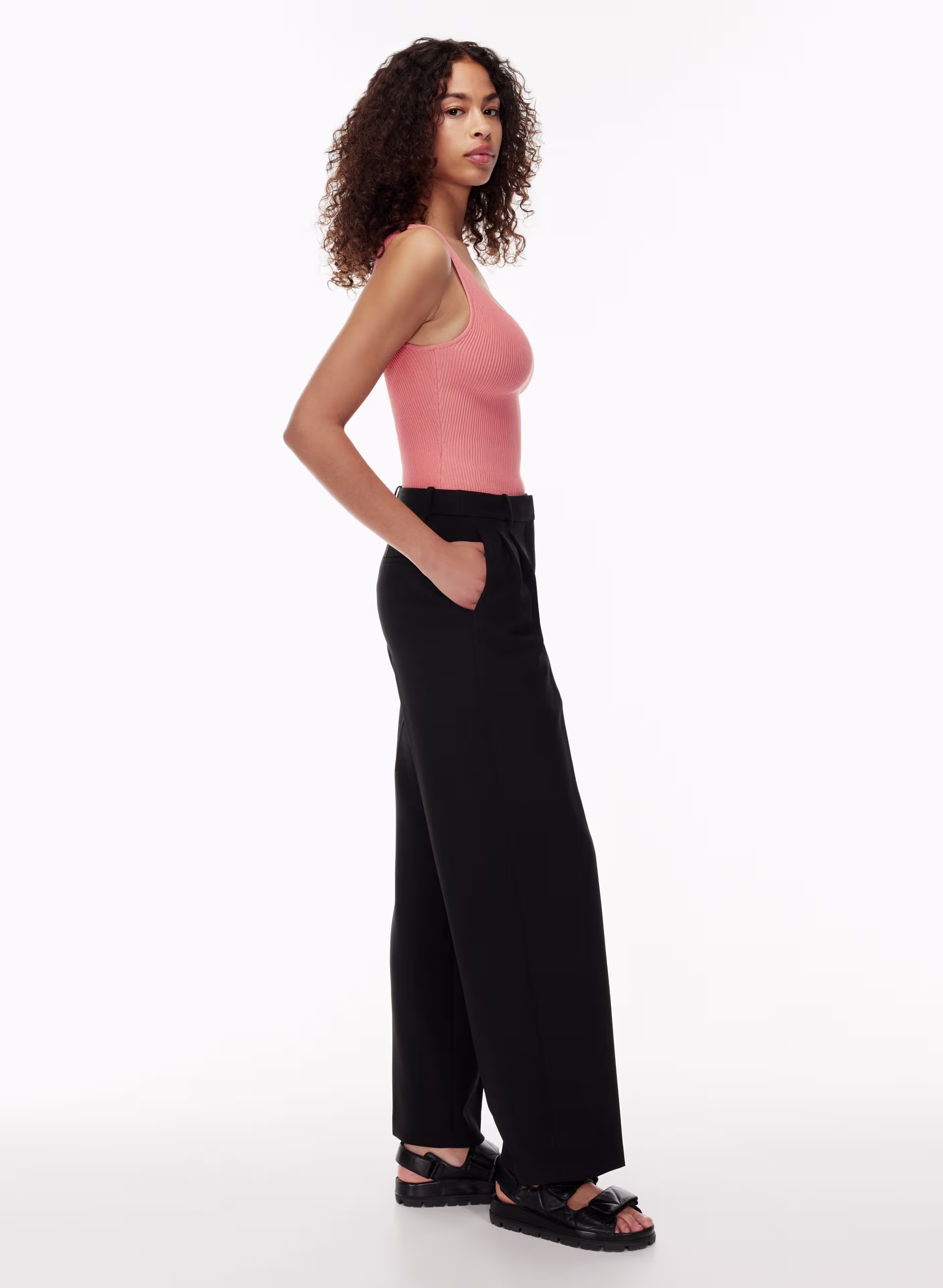 Sculpt Knit Squareneck Tank