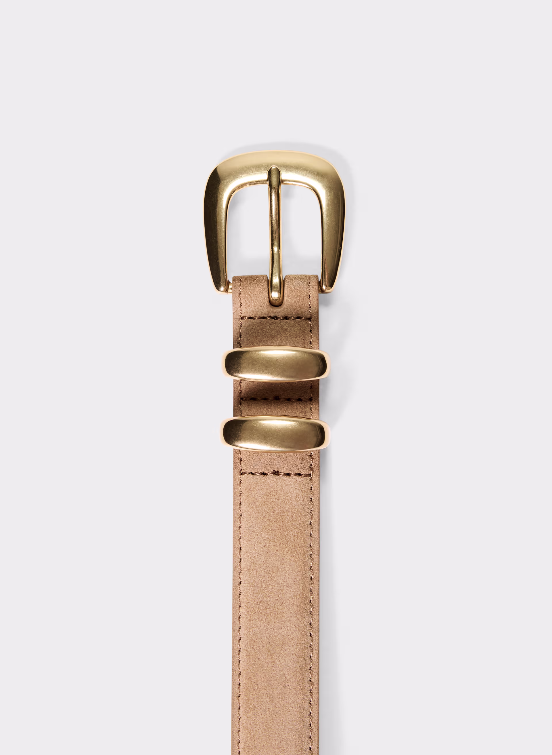 Legendary Solid Brass Suede Belt