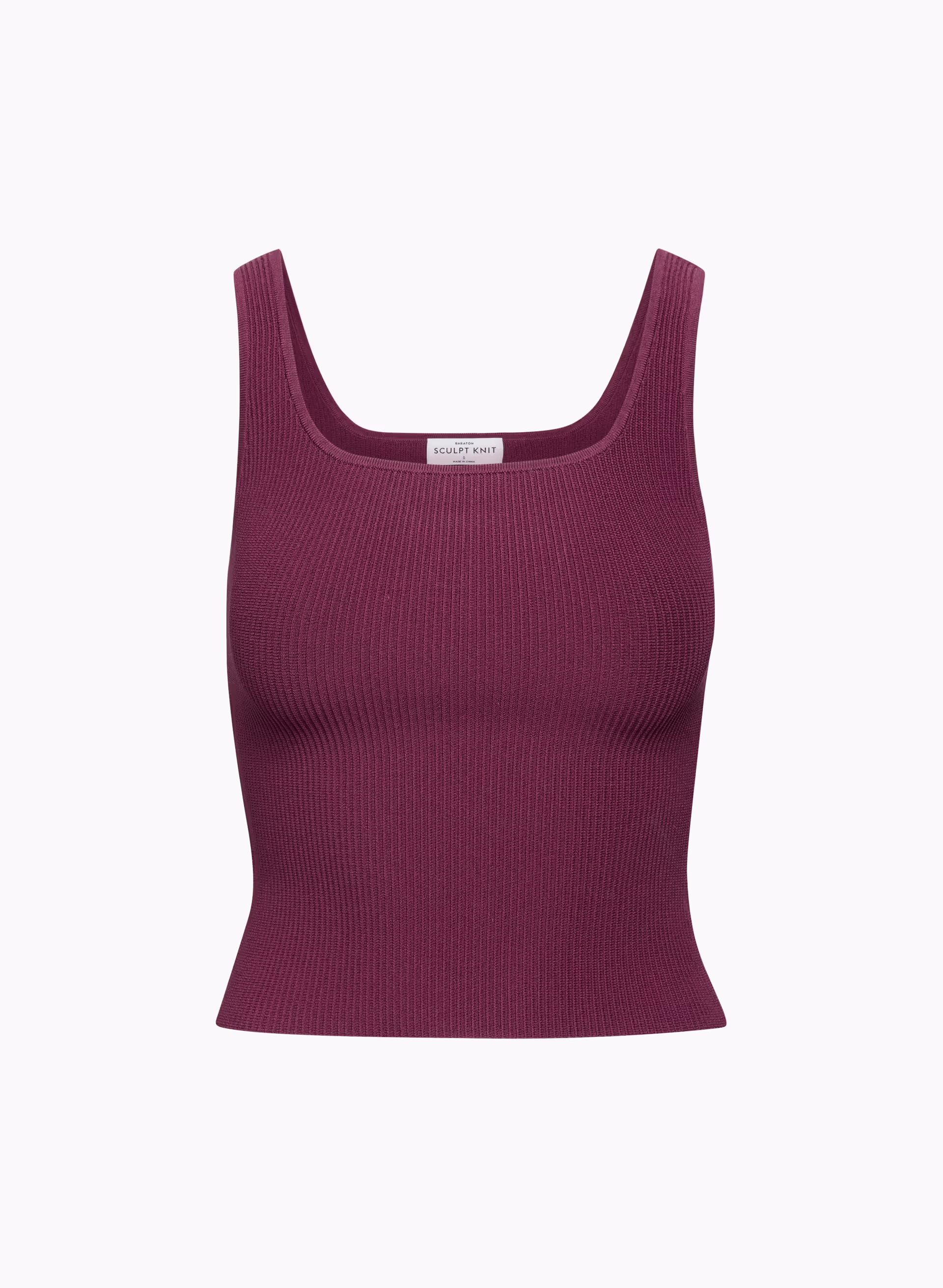 Sculpt Knit Squareneck Tank