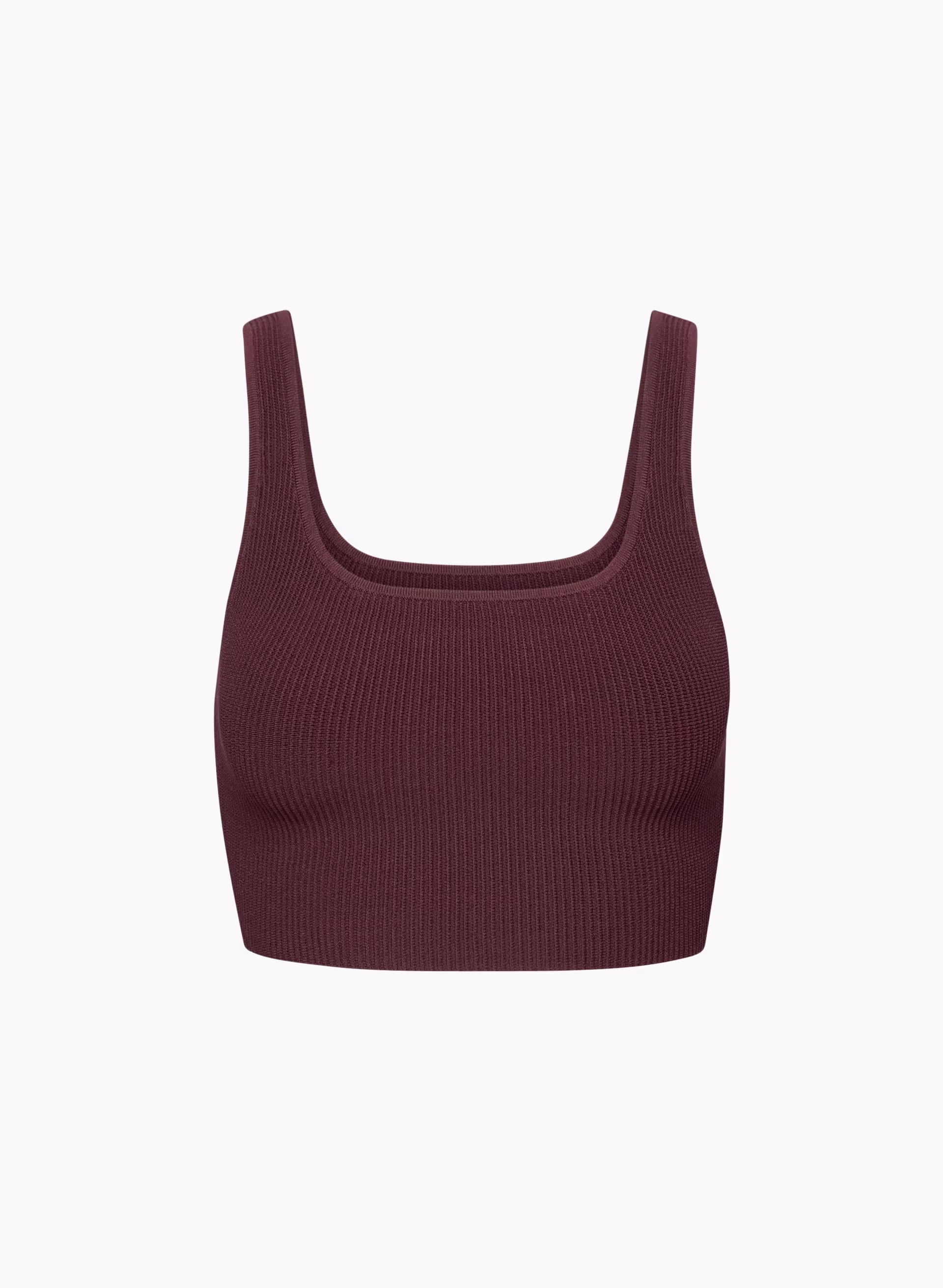 Sculpt Knit Squareneck Cropped Tank