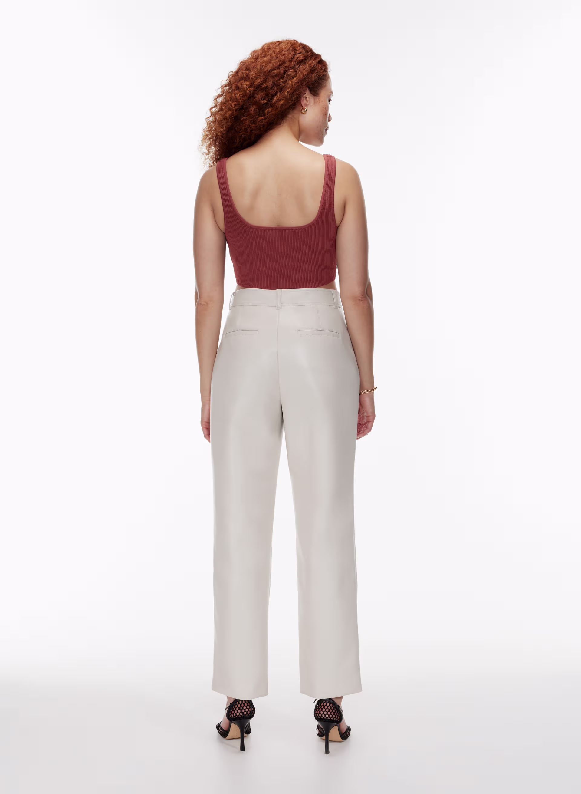 Sculpt Knit Squareneck Cropped Tank