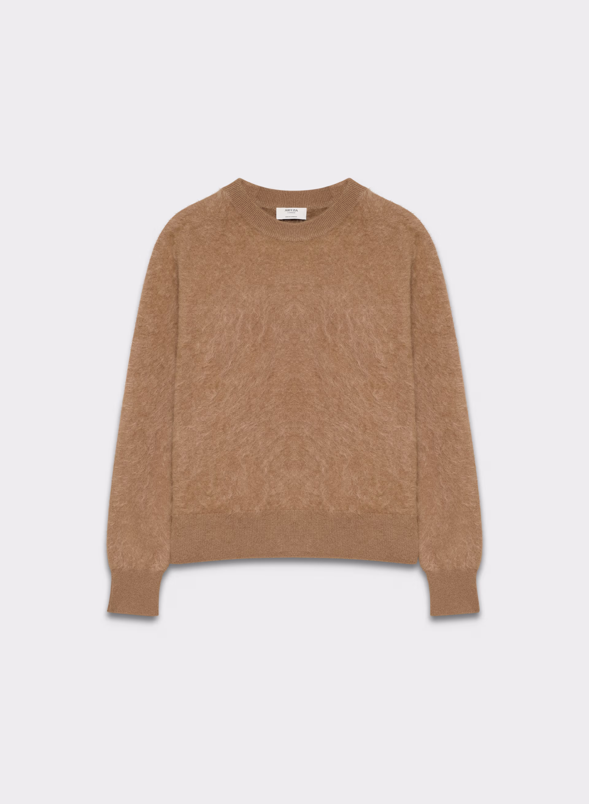 Brushed Cashmere Relaxed Crew Sweater