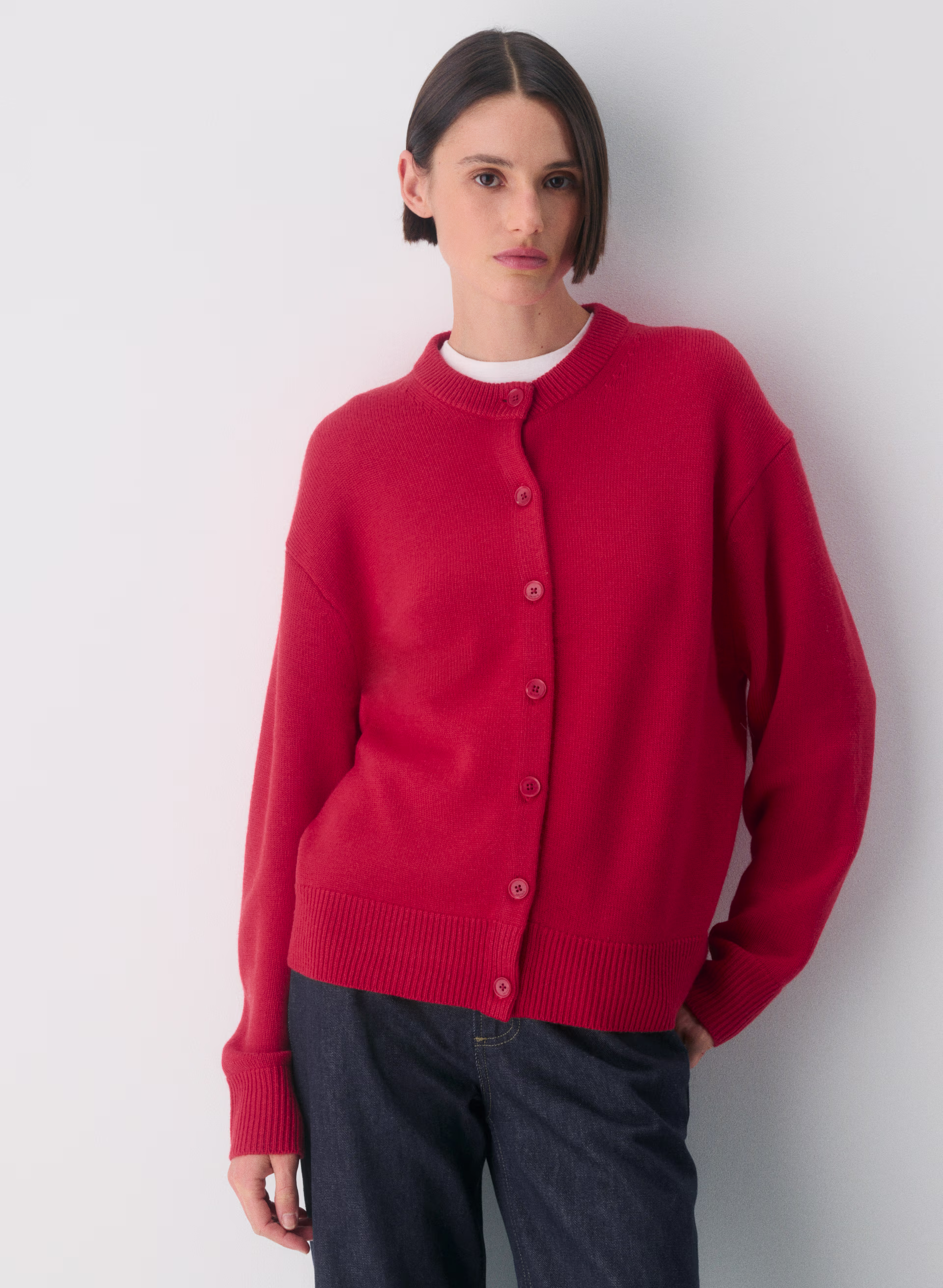 Essential Merino Wool Crew Cardigan