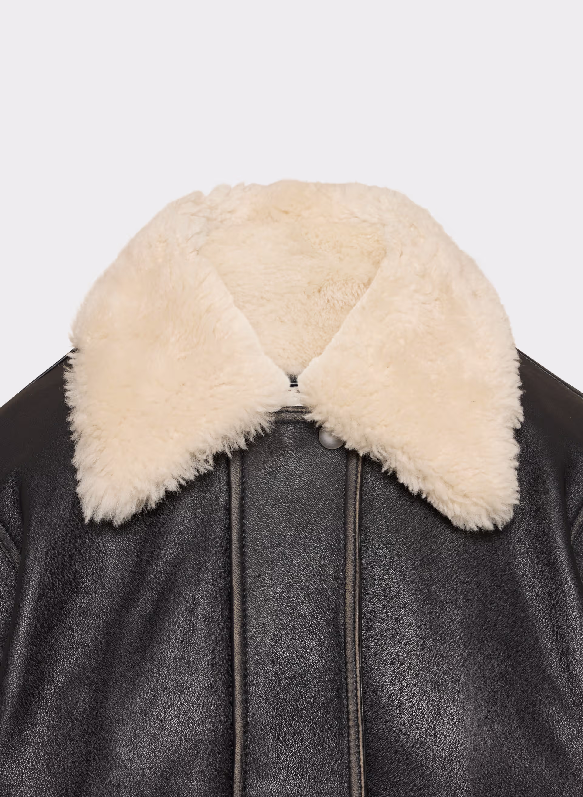 Calle Leather Aviator Jacket