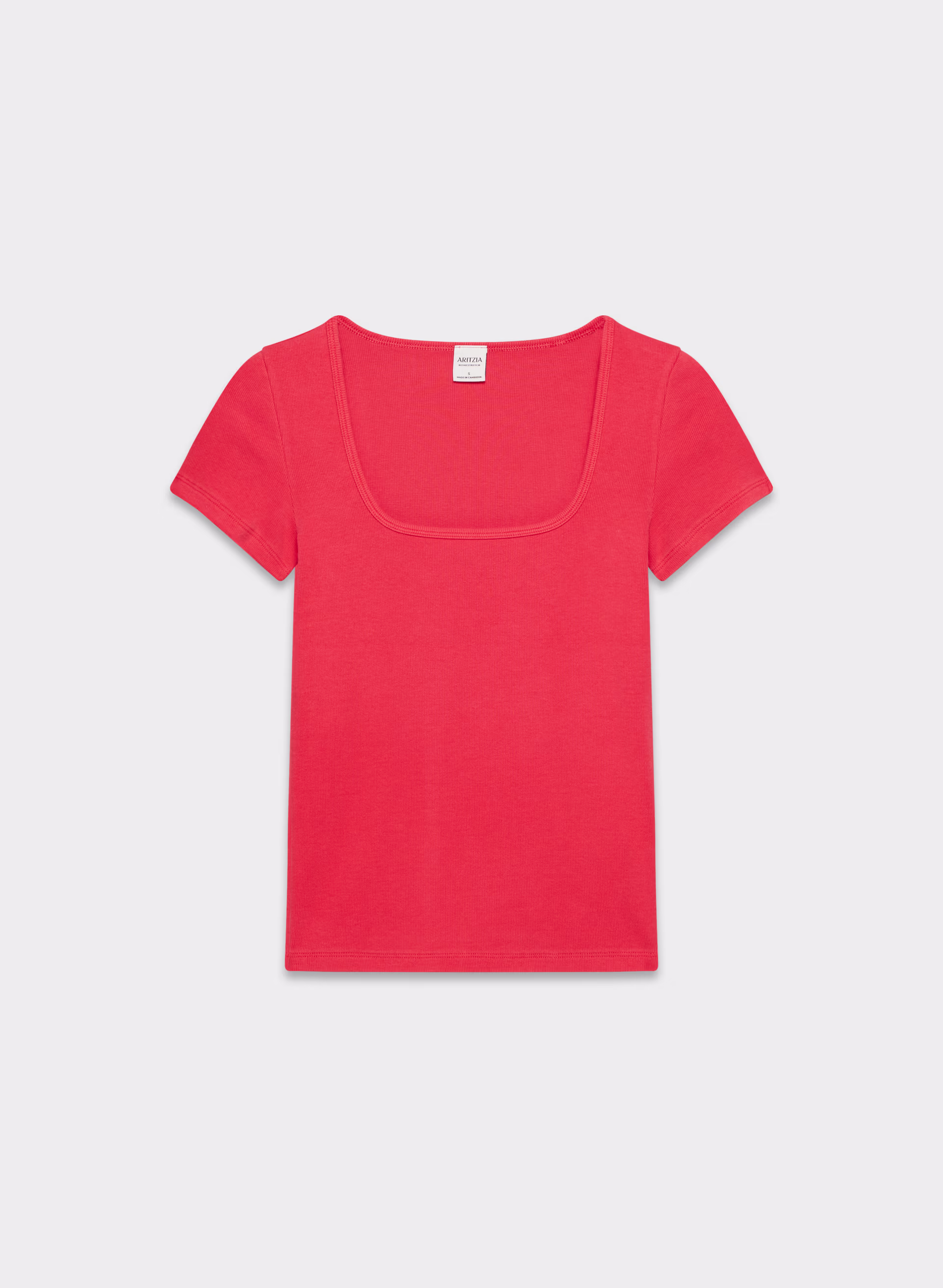 HomeStretch™ Rib Squareneck T-Shirt