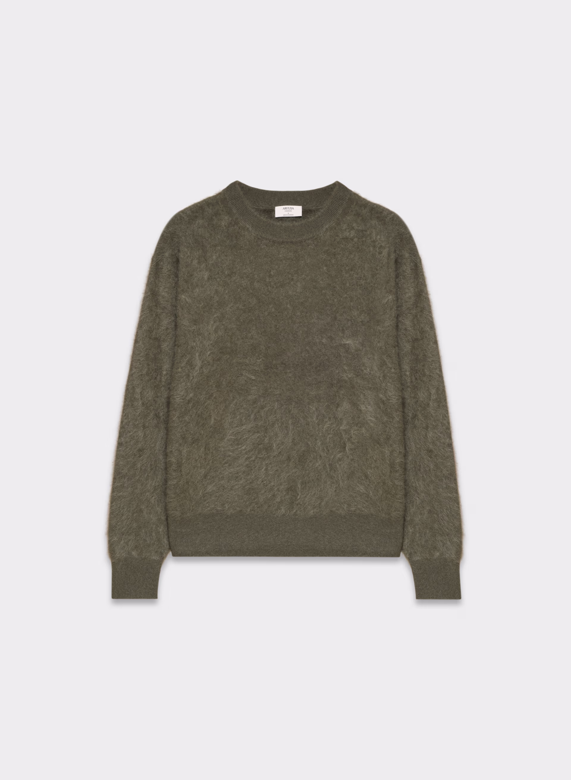 Brushed Cashmere Relaxed Crew Sweater
