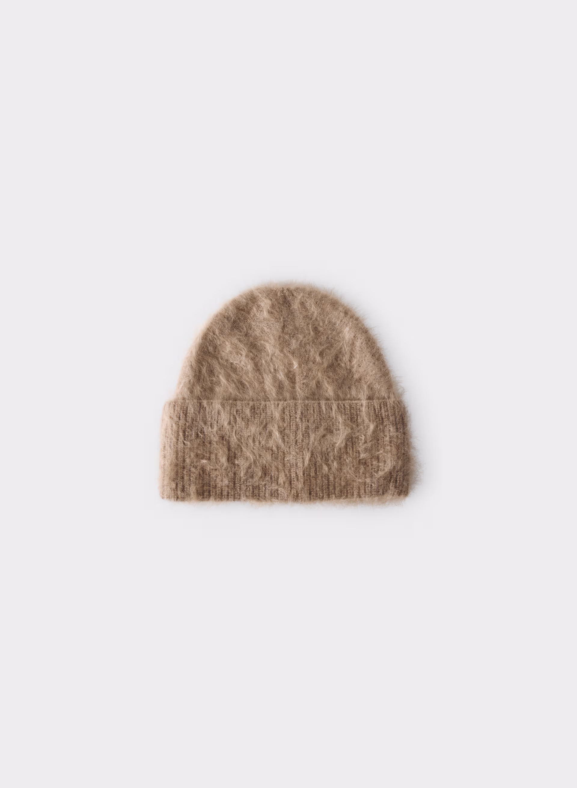 Brushed Cashmere Cuffed Beanie