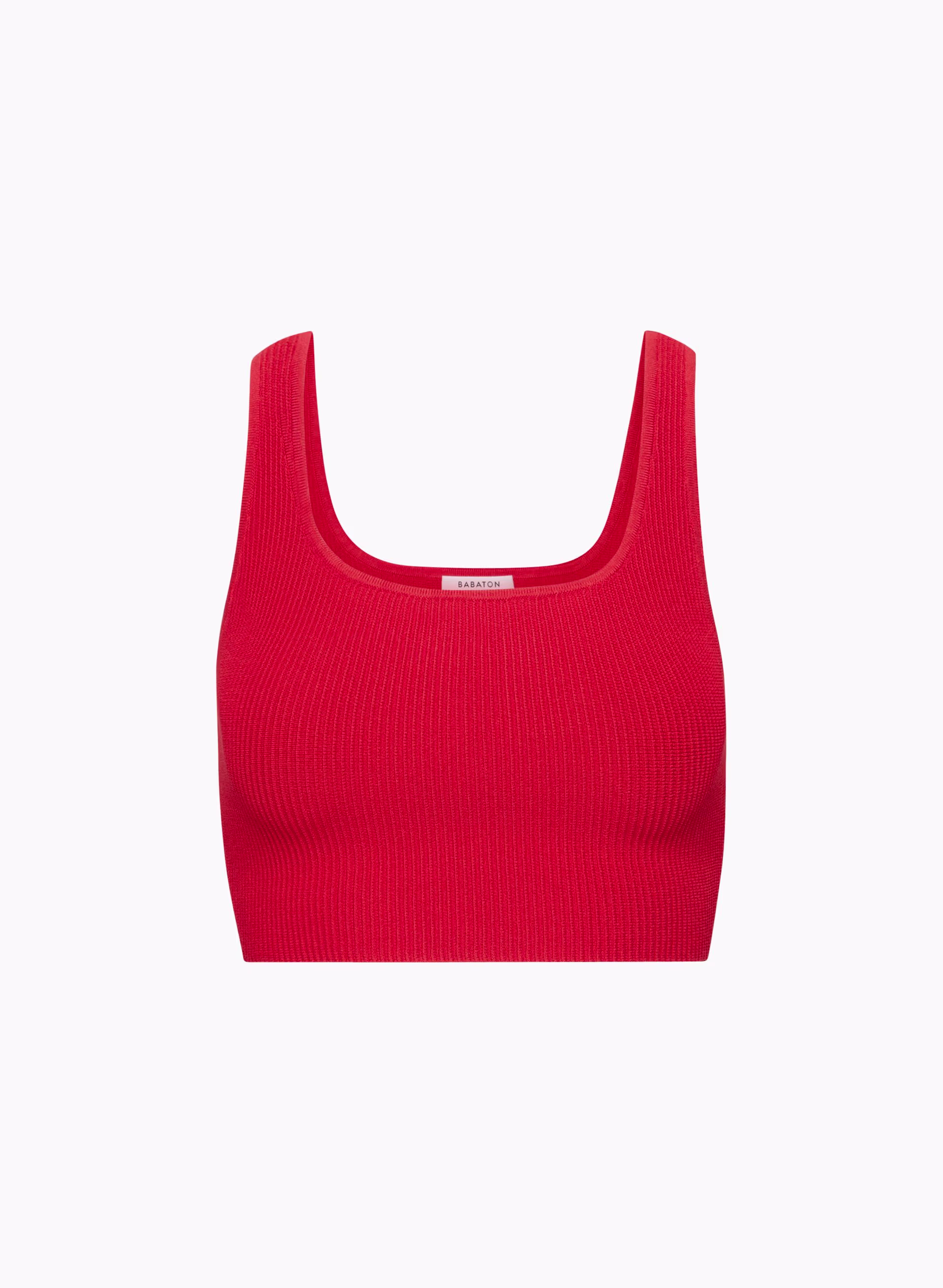 Sculpt Knit Squareneck Cropped Tank