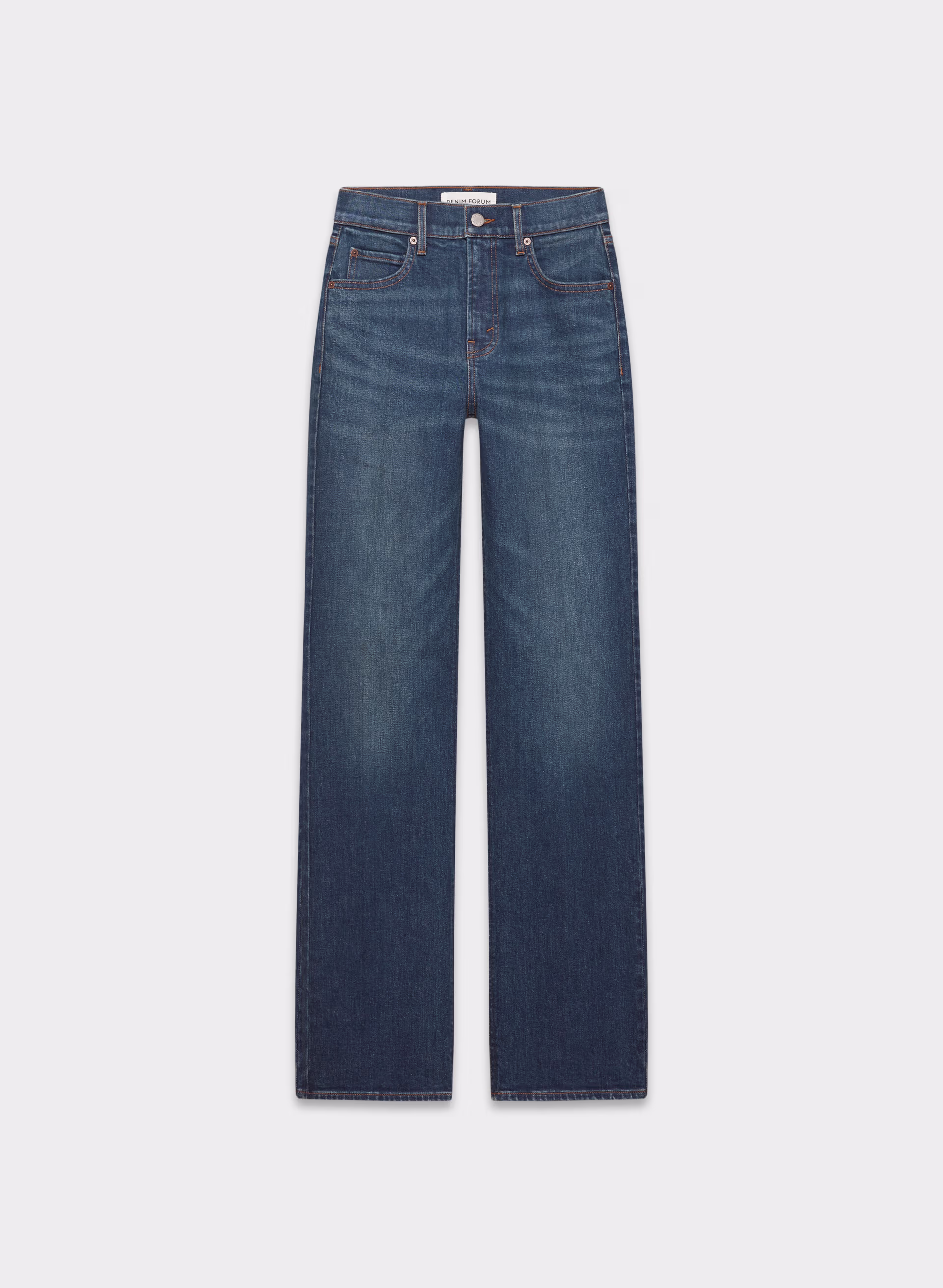 Denim Forum The ‘90s Snatched Mid-rise Straight Jean