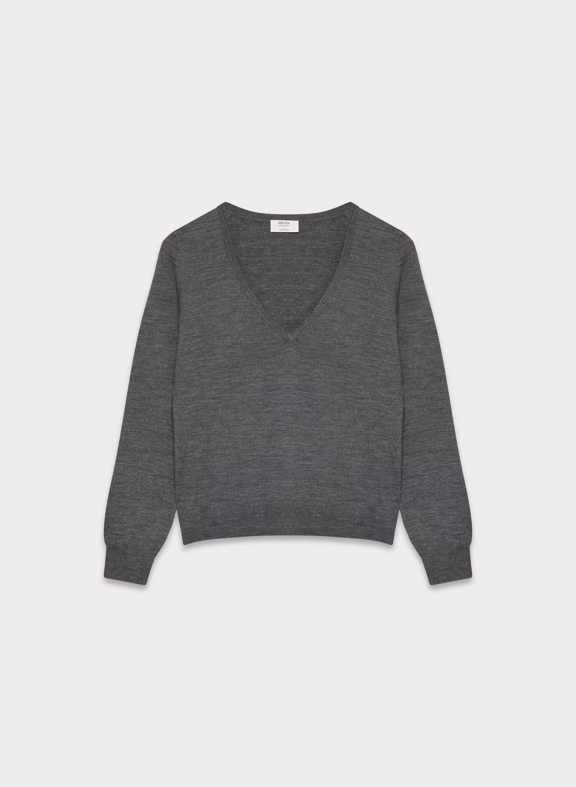 Fine Merino Wool Deep V-neck Sweater