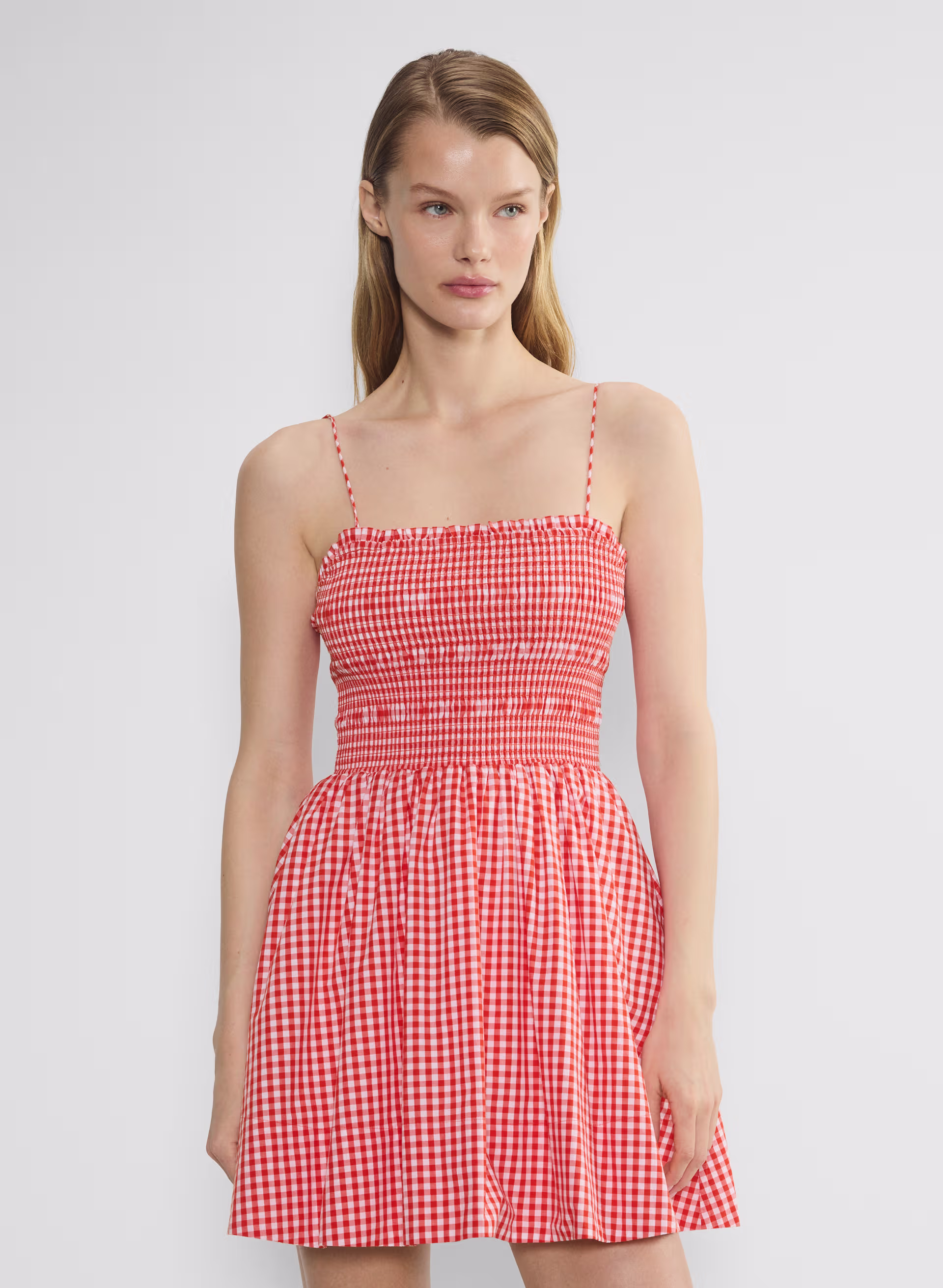 Peachy Poplin Dress