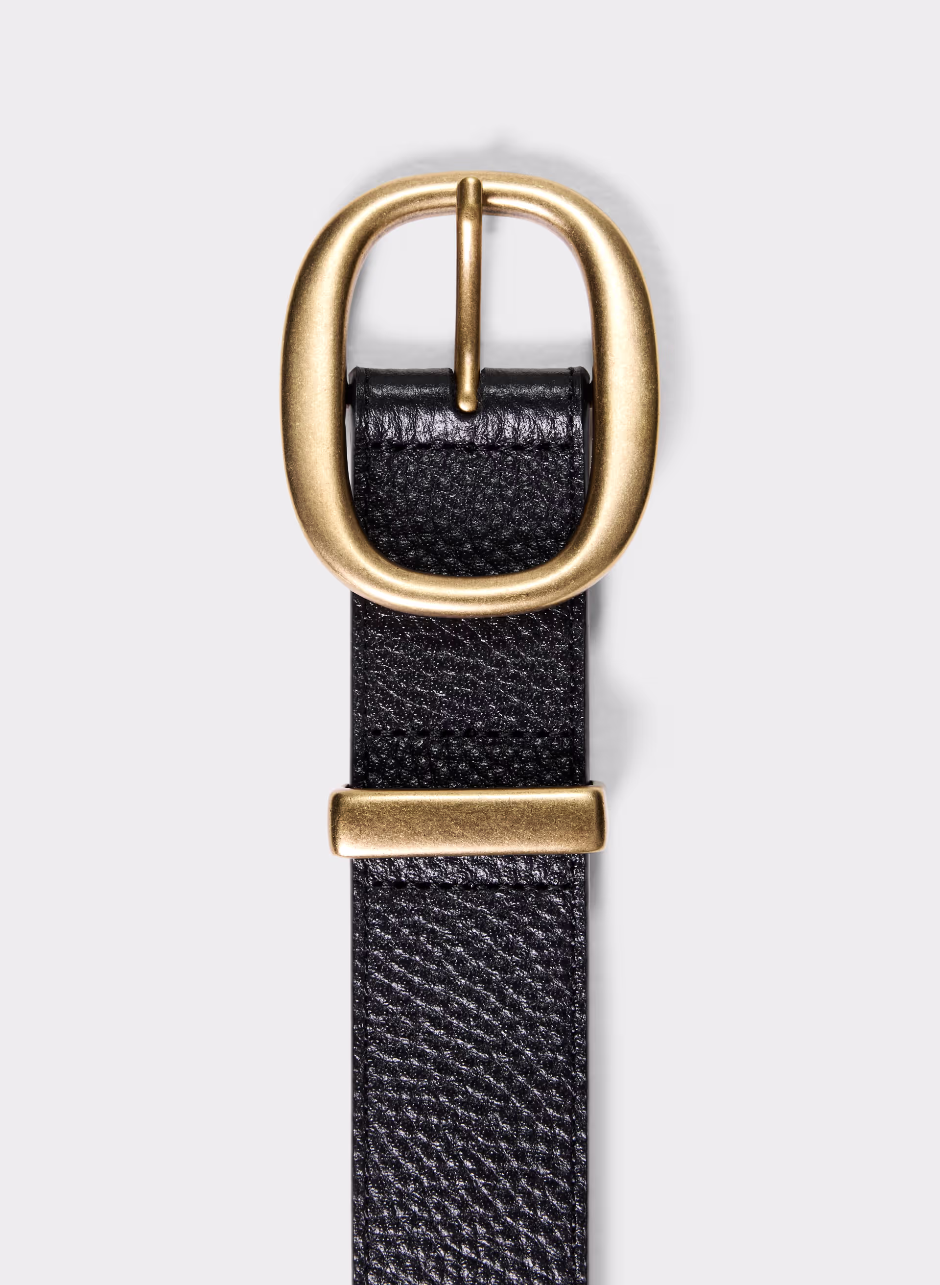 Lifetime Solid Brass Leather Wide Belt