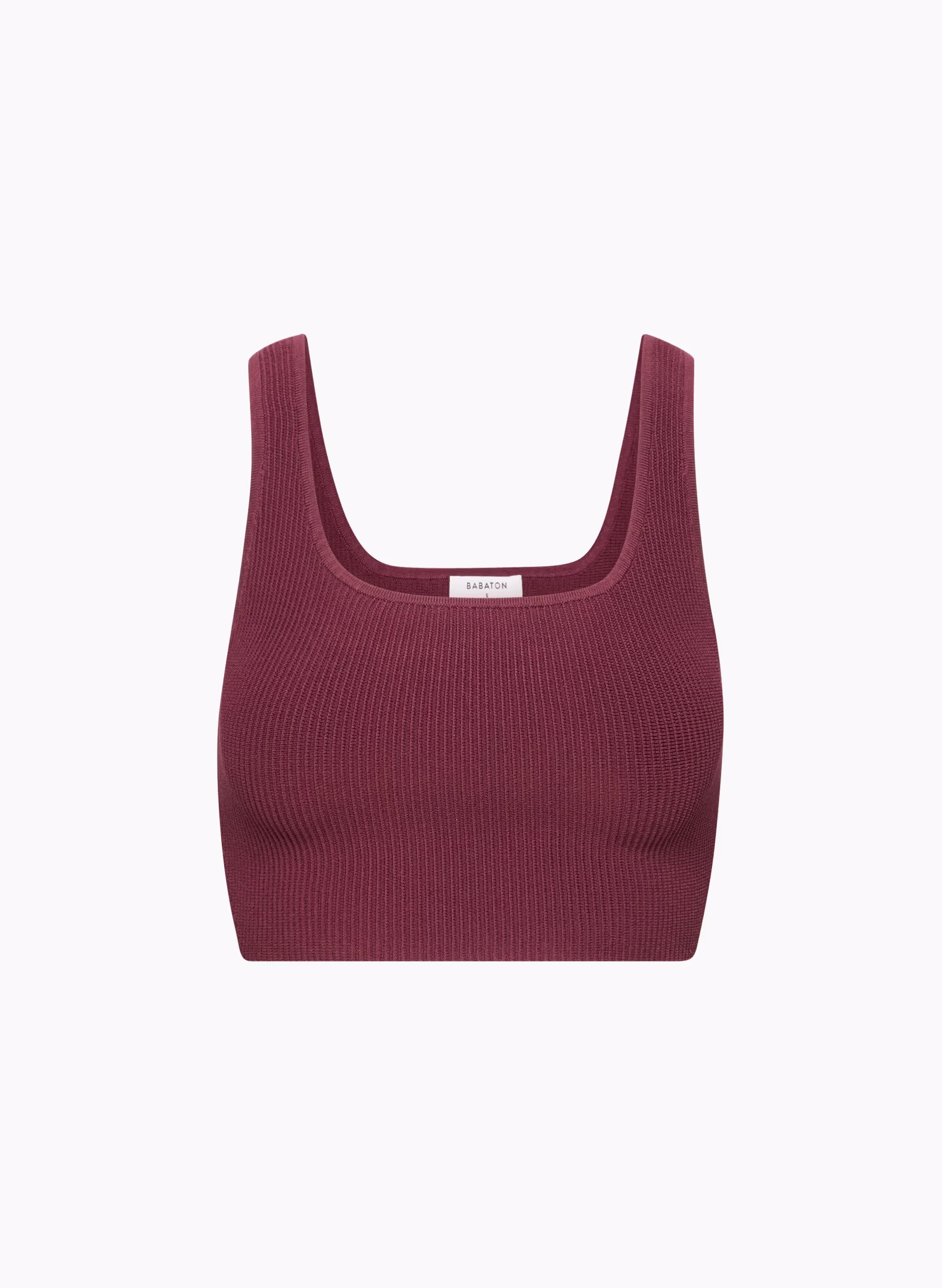 Sculpt Knit Squareneck Cropped Tank