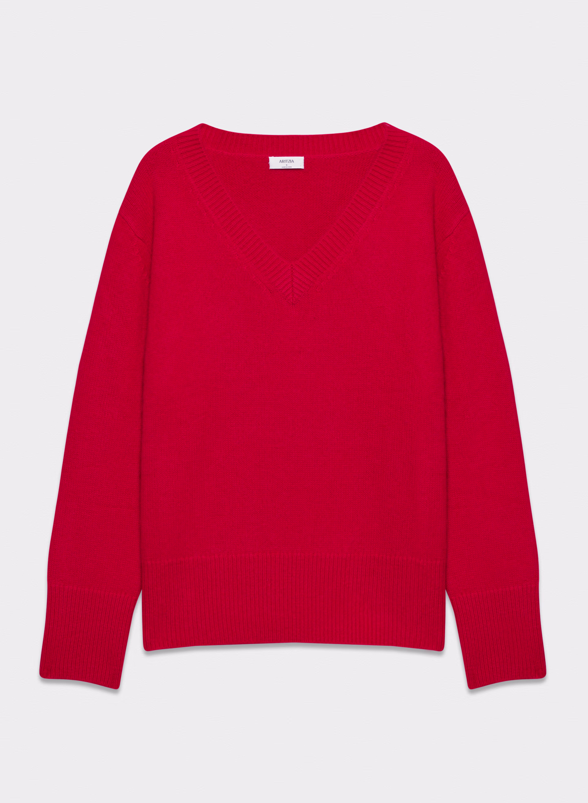 Plush Cashmere Oversized V-neck Sweater