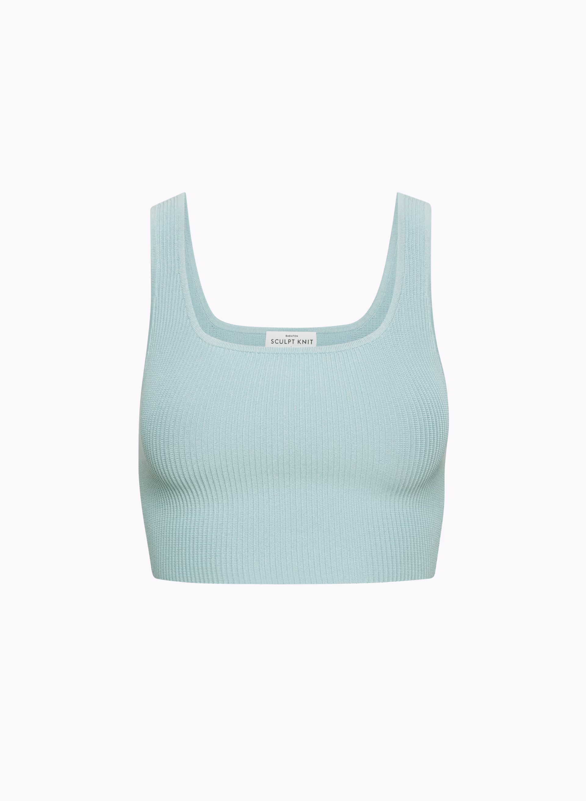 Sculpt Knit Squareneck Cropped Tank