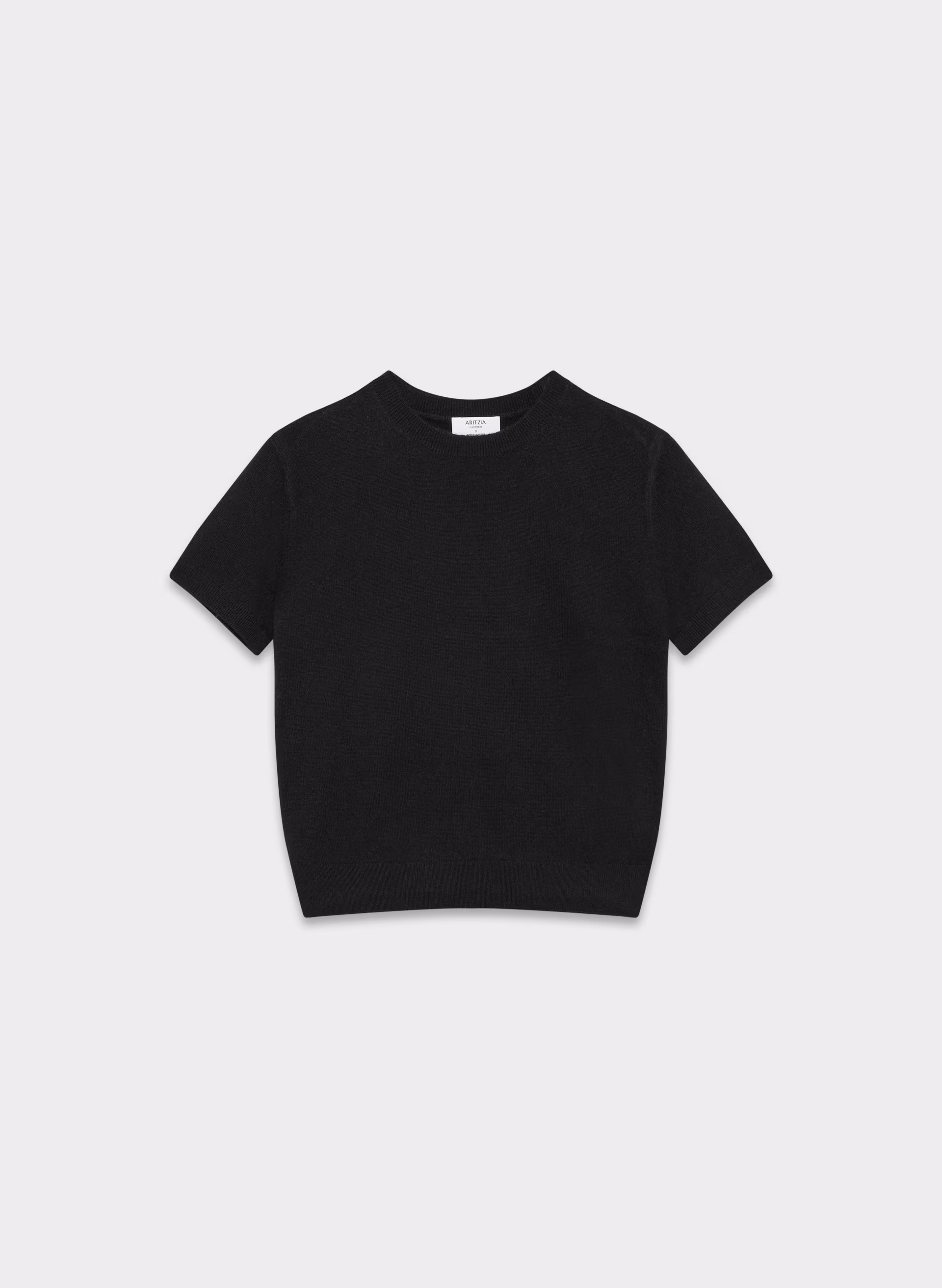 Bare Cashmere Shortsleeve Crew Sweater