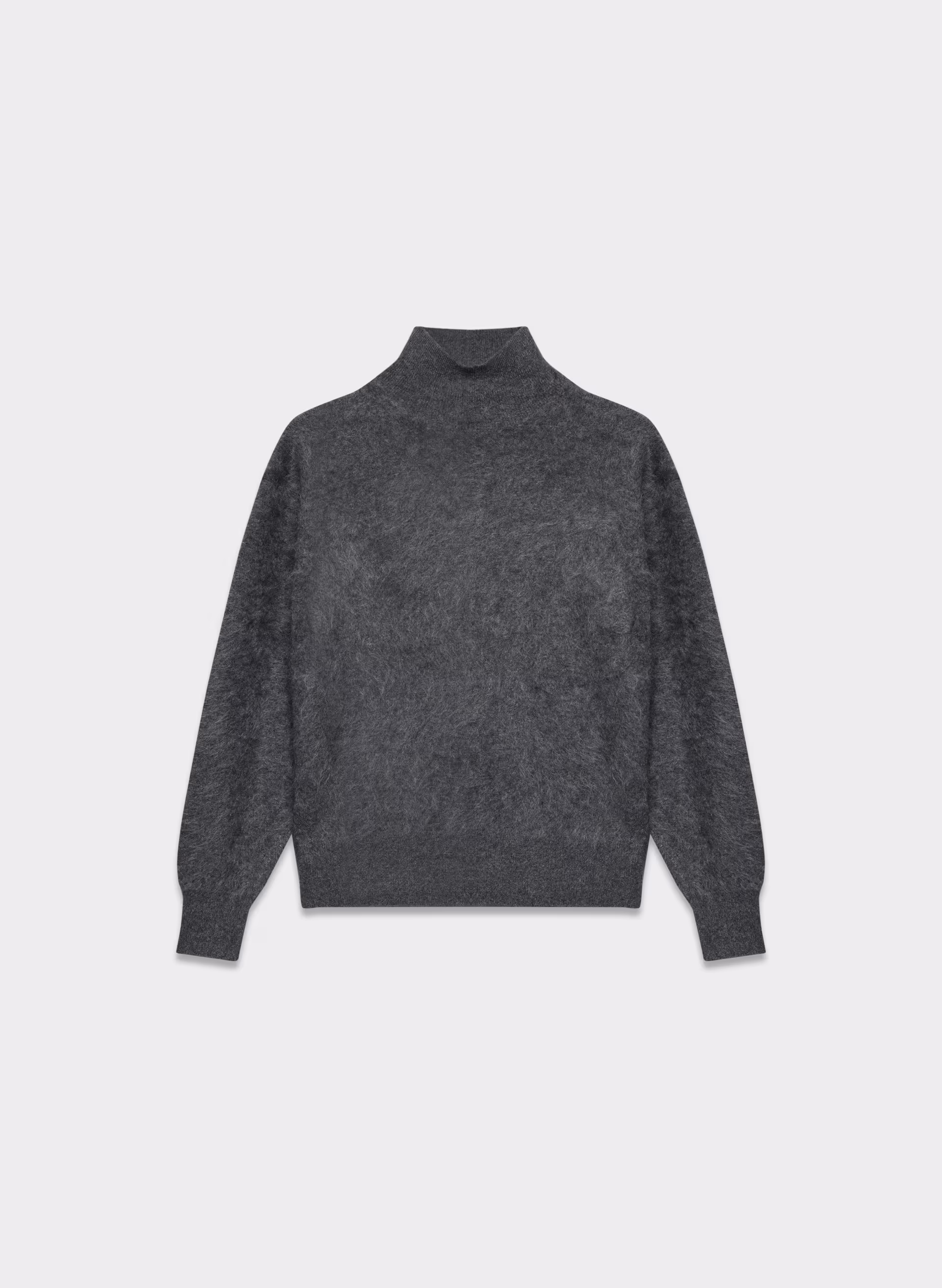 Brushed Cashmere Relaxed Turtleneck