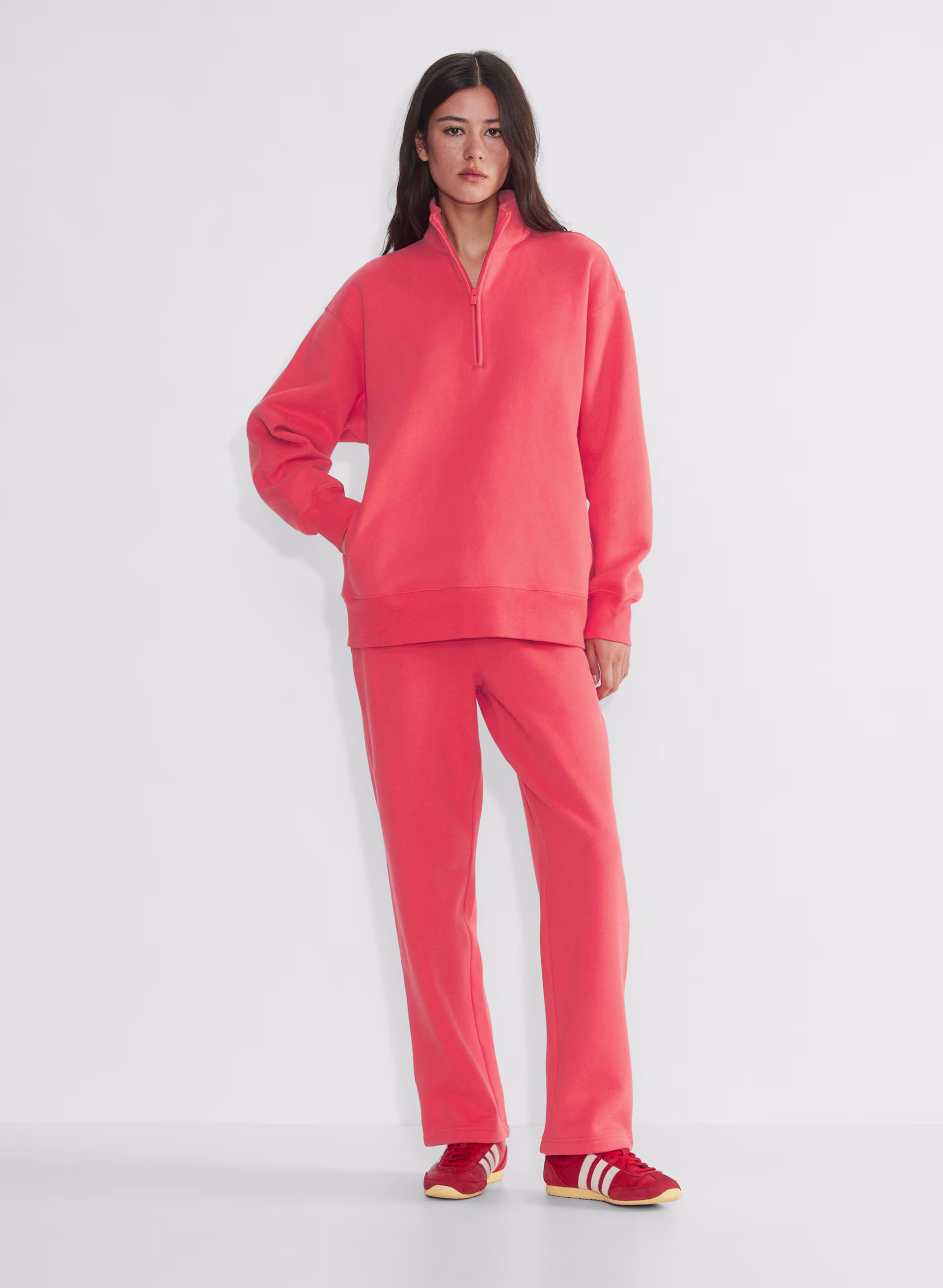 Cozy Sweatfleece Boyfriend 1/2 Zip Sweatshirt