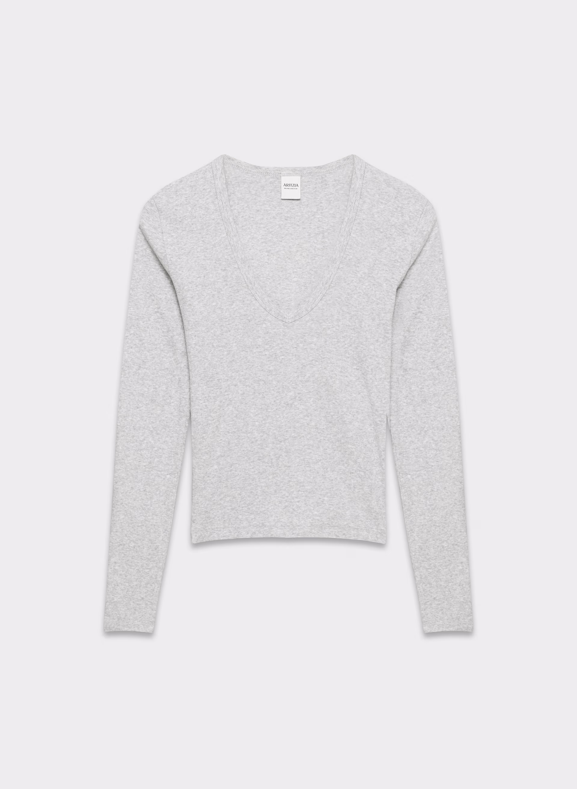 Homestretch™ Rib Deep V-neck Longsleeve