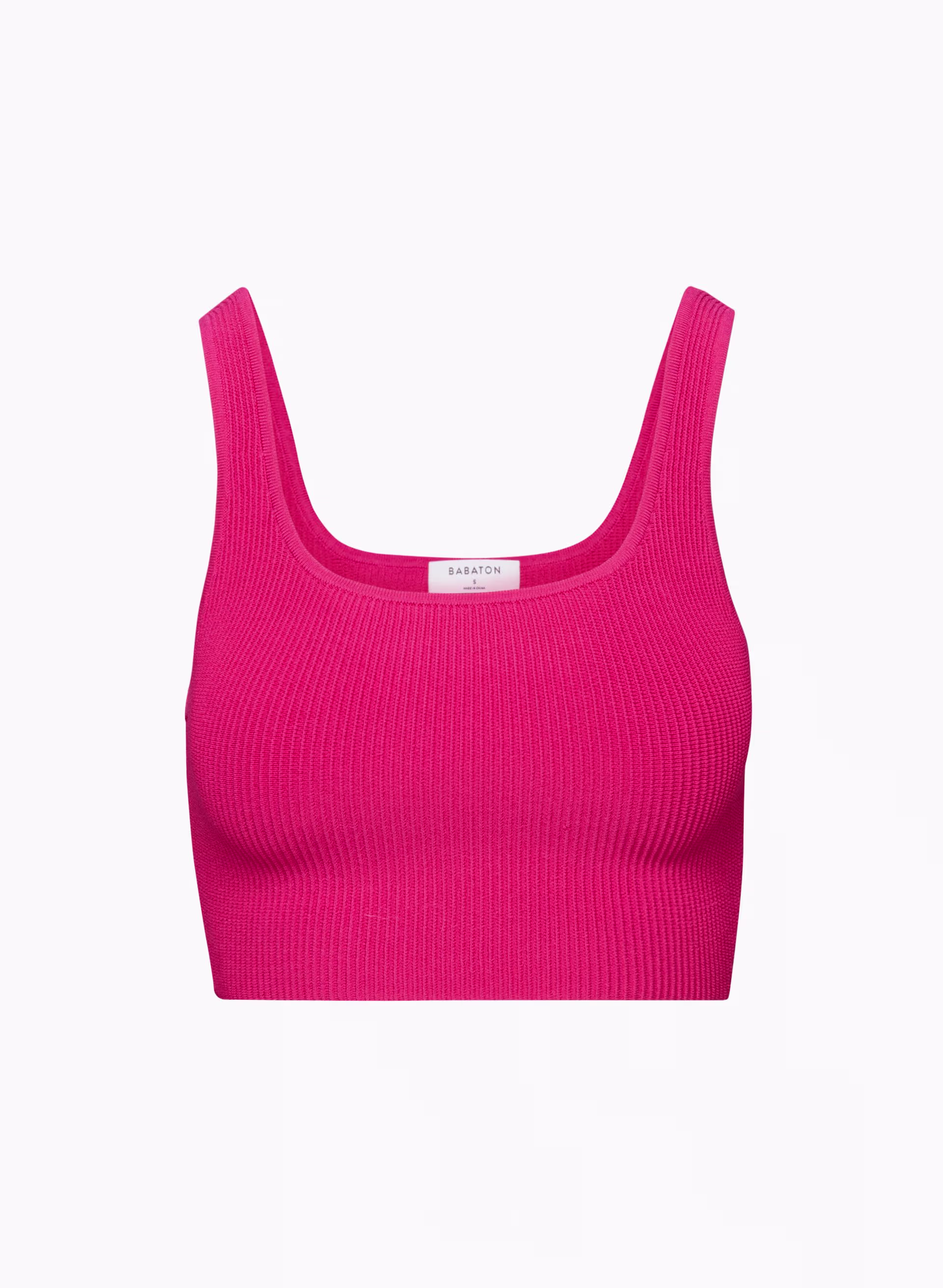 Sculpt Knit Squareneck Cropped Tank