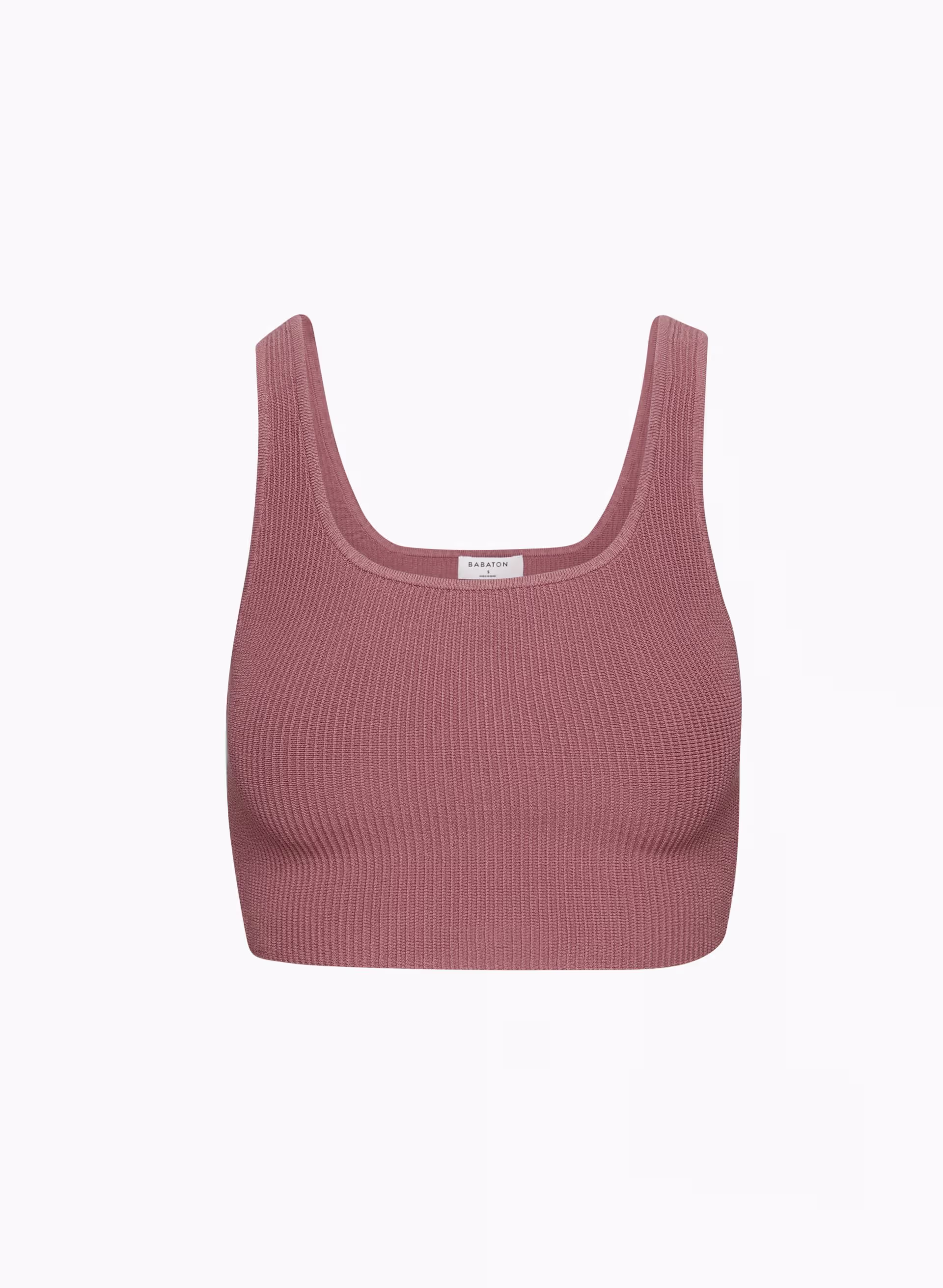 Sculpt Knit Squareneck Cropped Tank