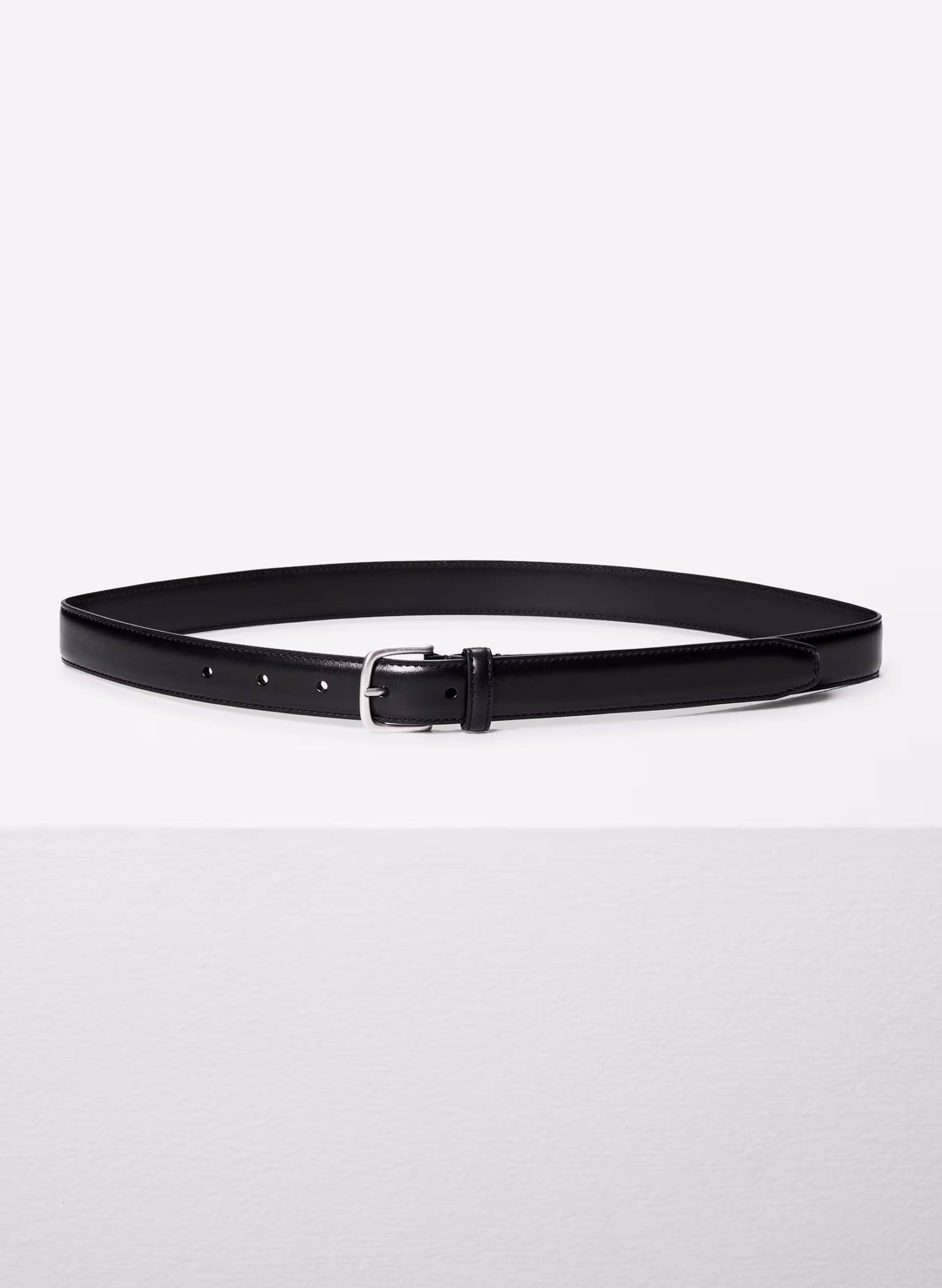 Essential Solid Brass Leather Belt