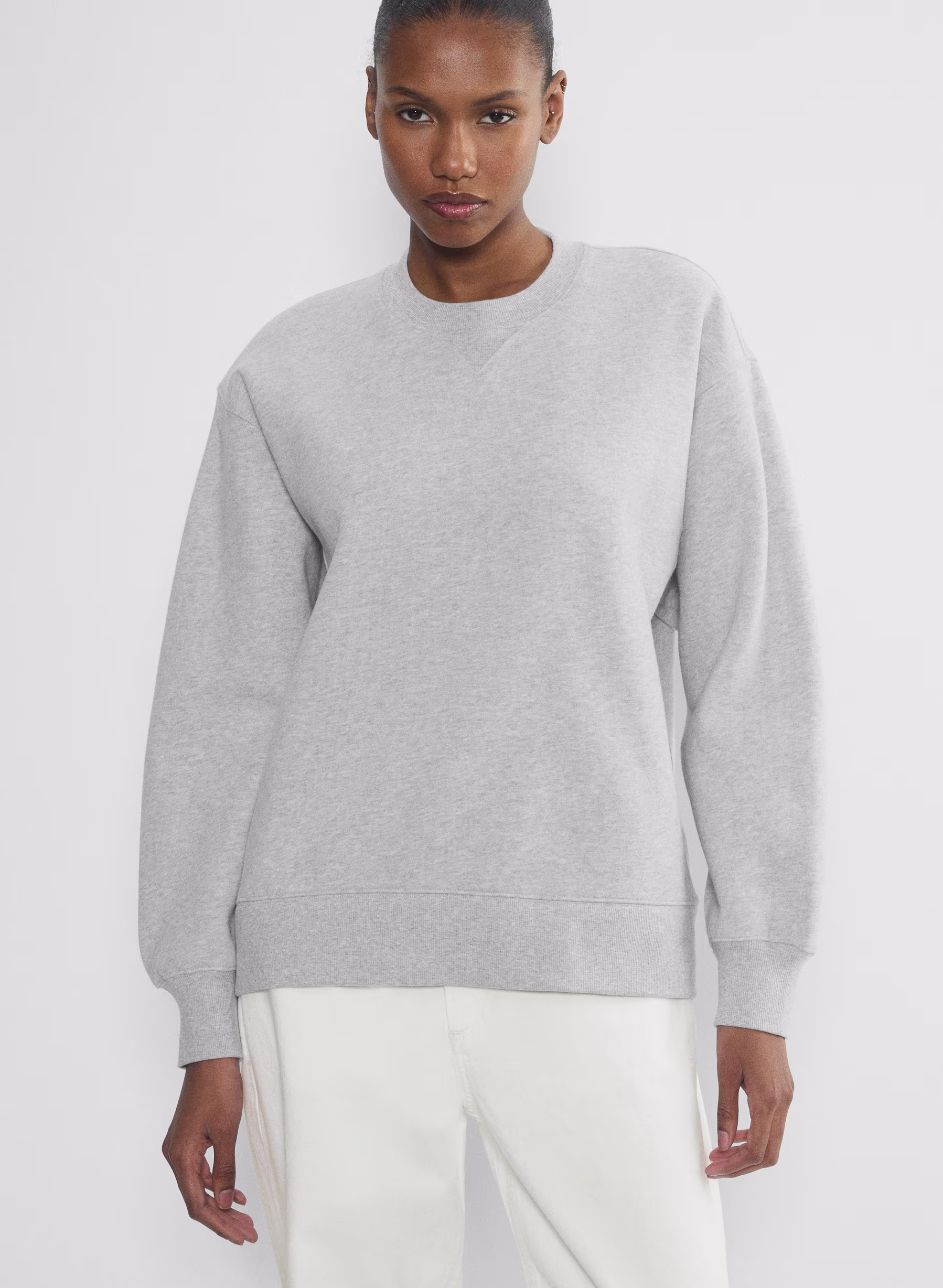 Cozy Sweatfleece Boyfriend Crew Sweatshirt
