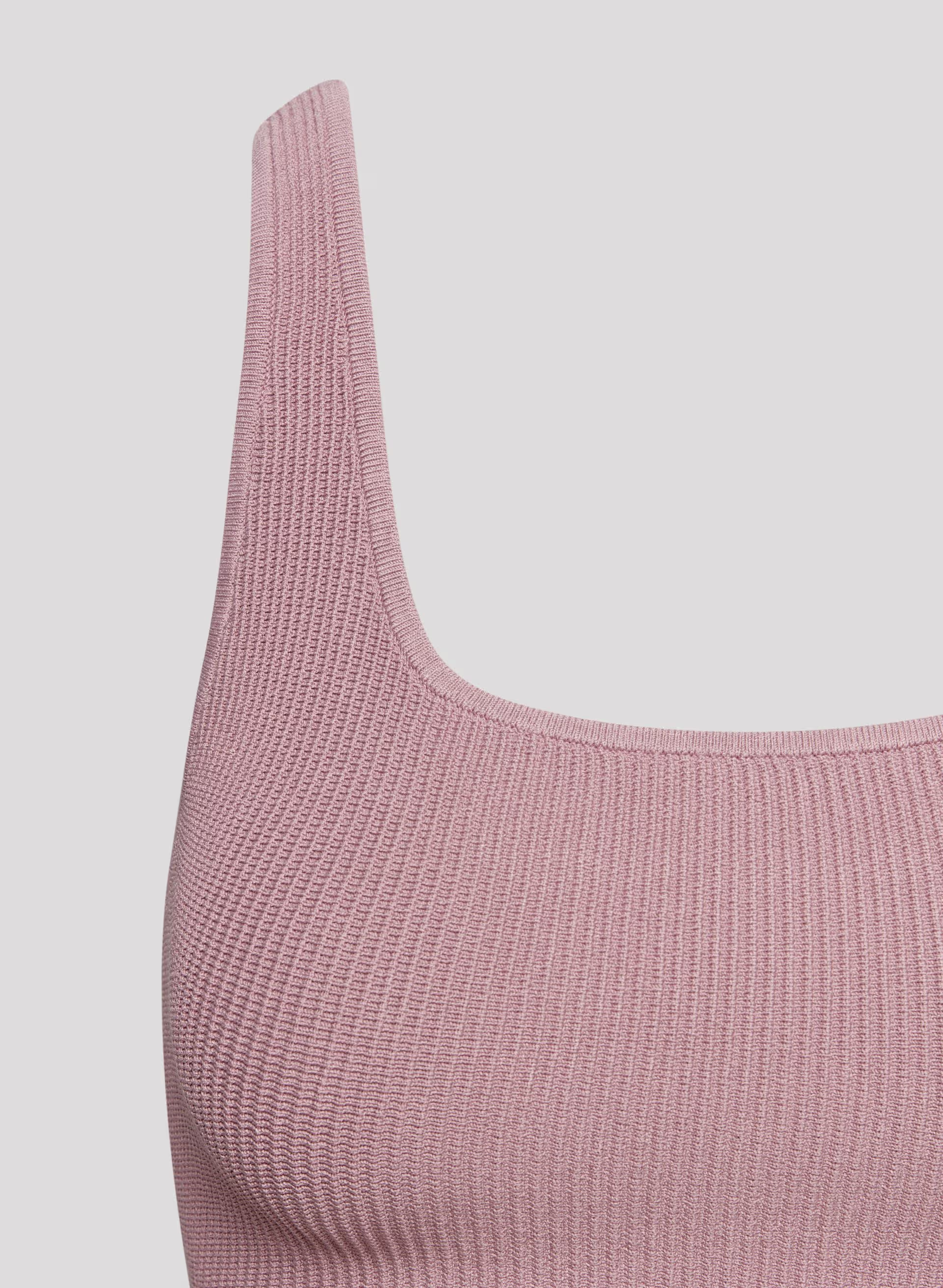 Sculpt Knit Squareneck Cropped Tank