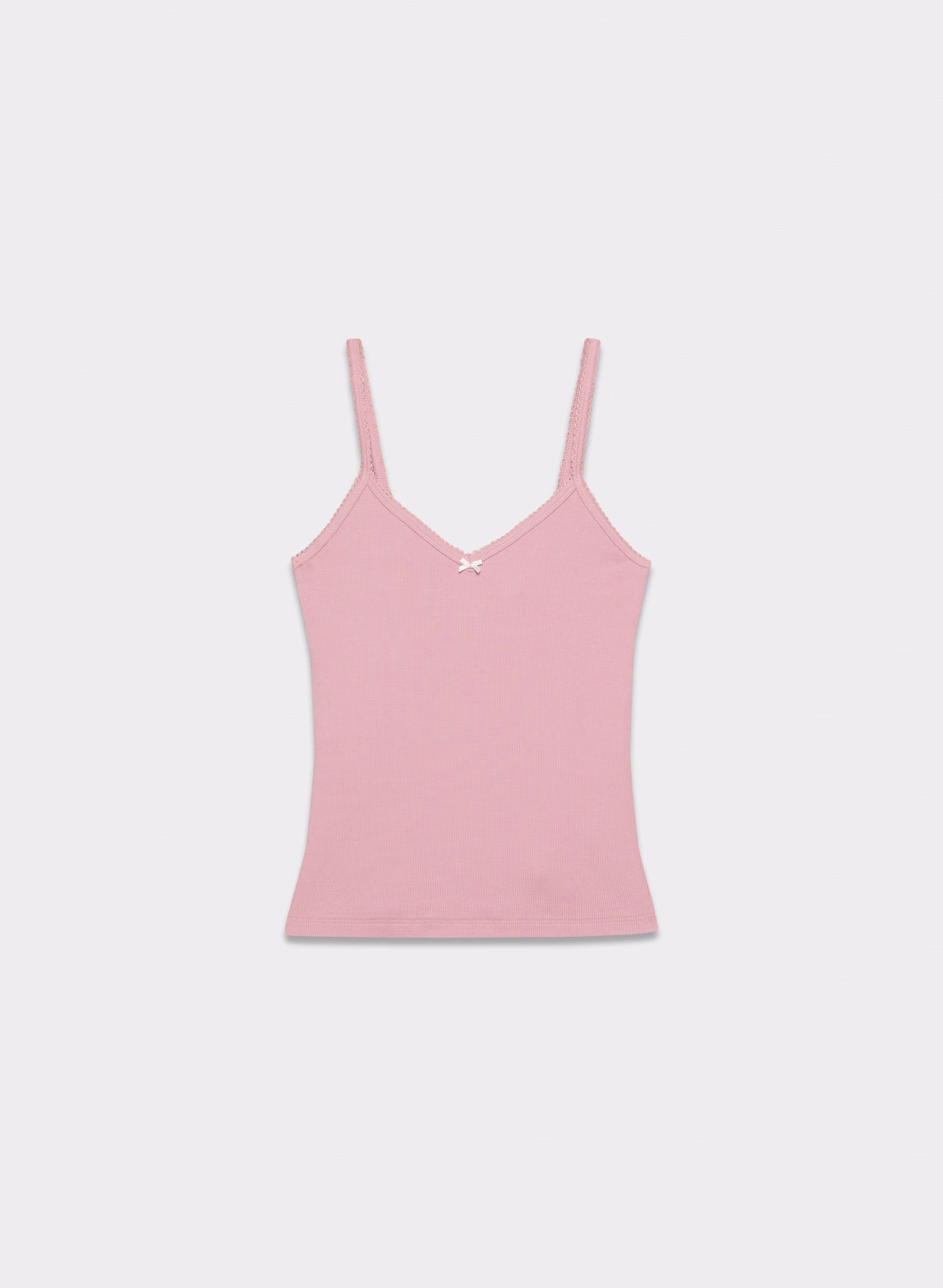 HomeStretch™ Rib Lace V-Neck Cami Tank