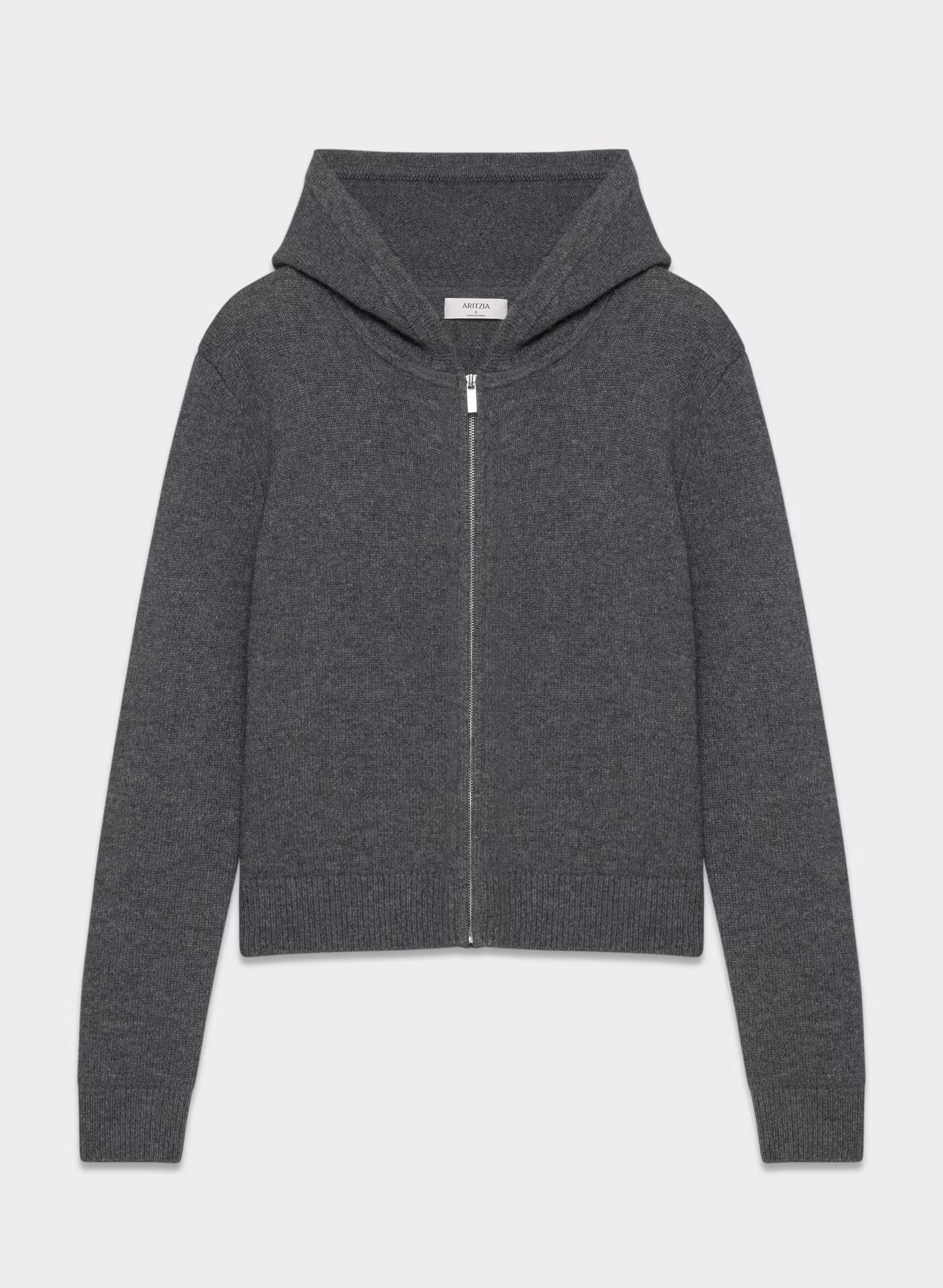 Essential Cashmere Hooded Zip-up