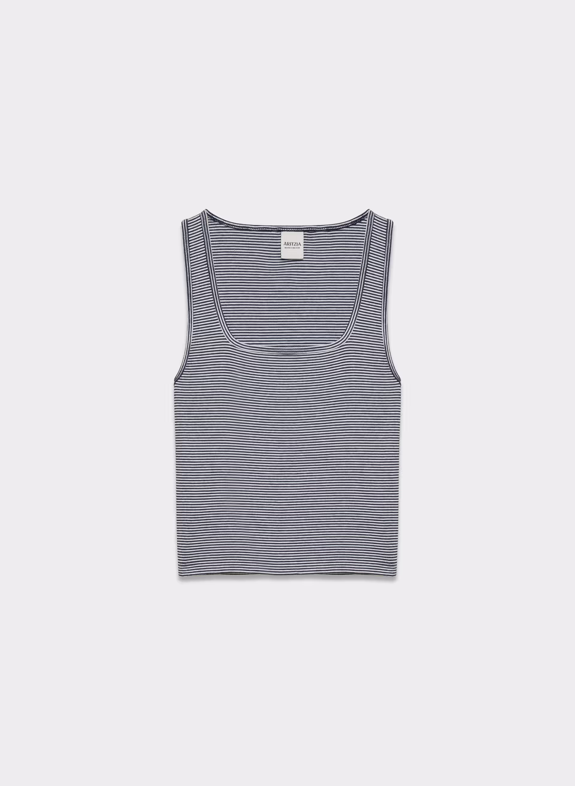 HomeStretch™ Rib Squareneck Waist Tank