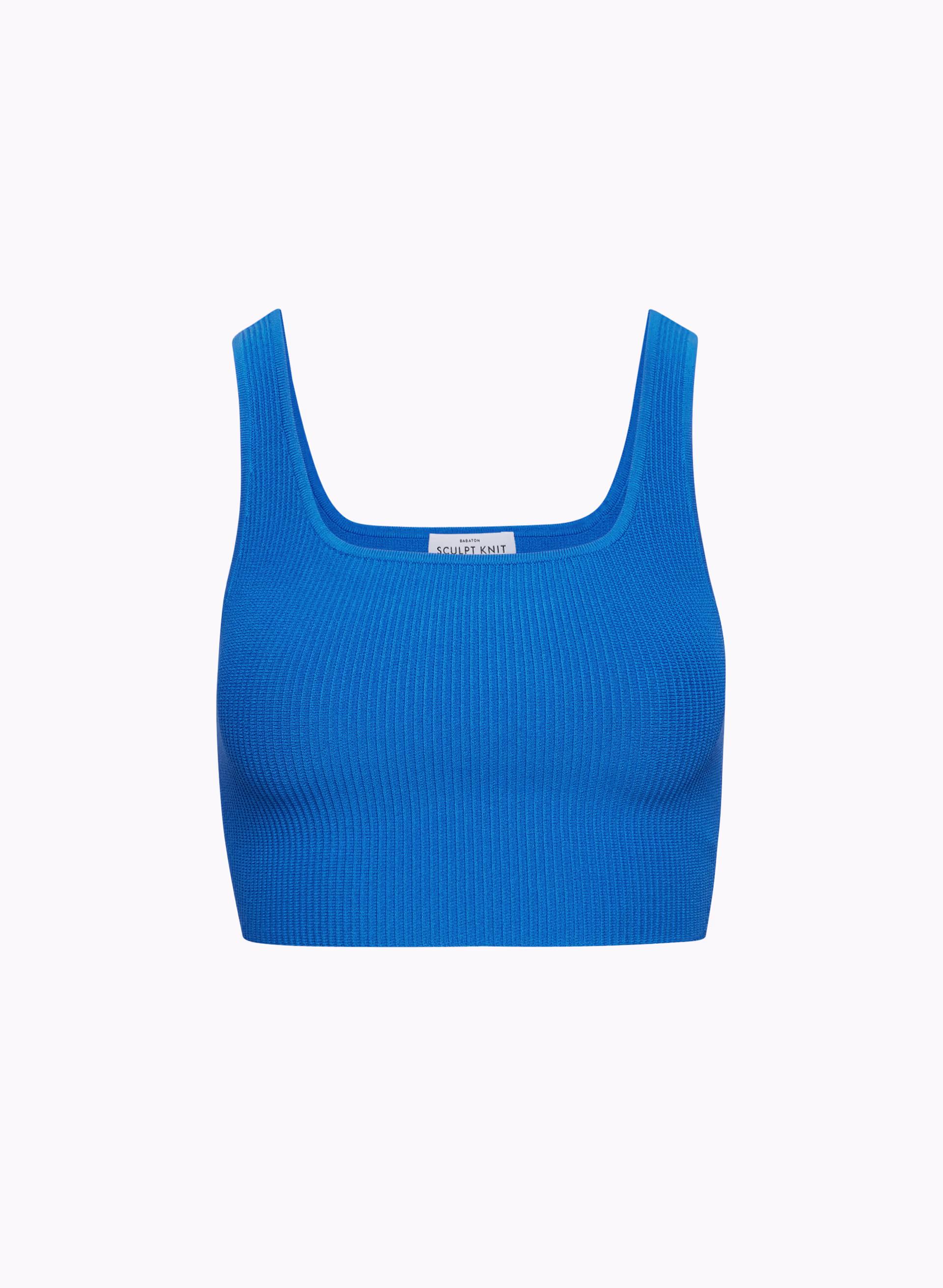 Sculpt Knit Squareneck Cropped Tank