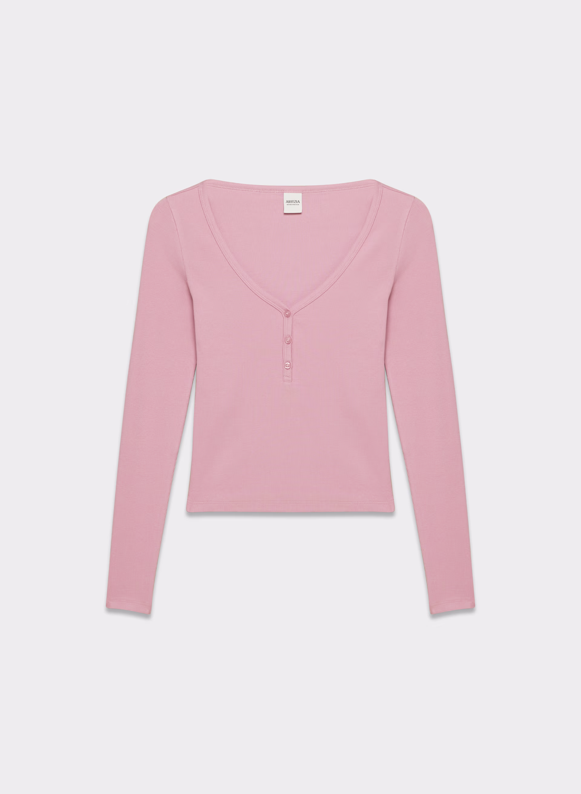 HomeStretch™ Rib Henley Longsleeve