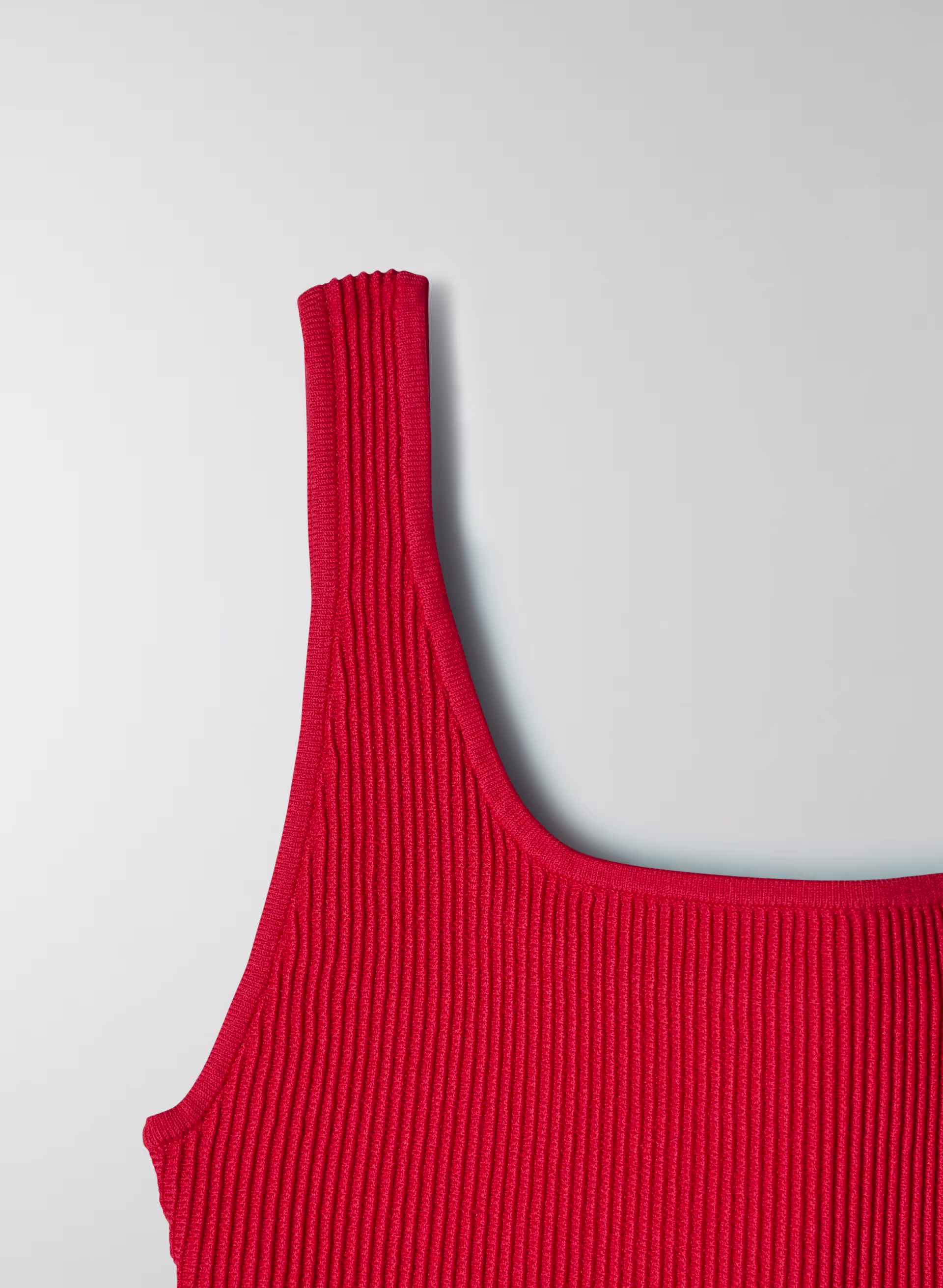 Sculpt Knit Squareneck Cropped Tank