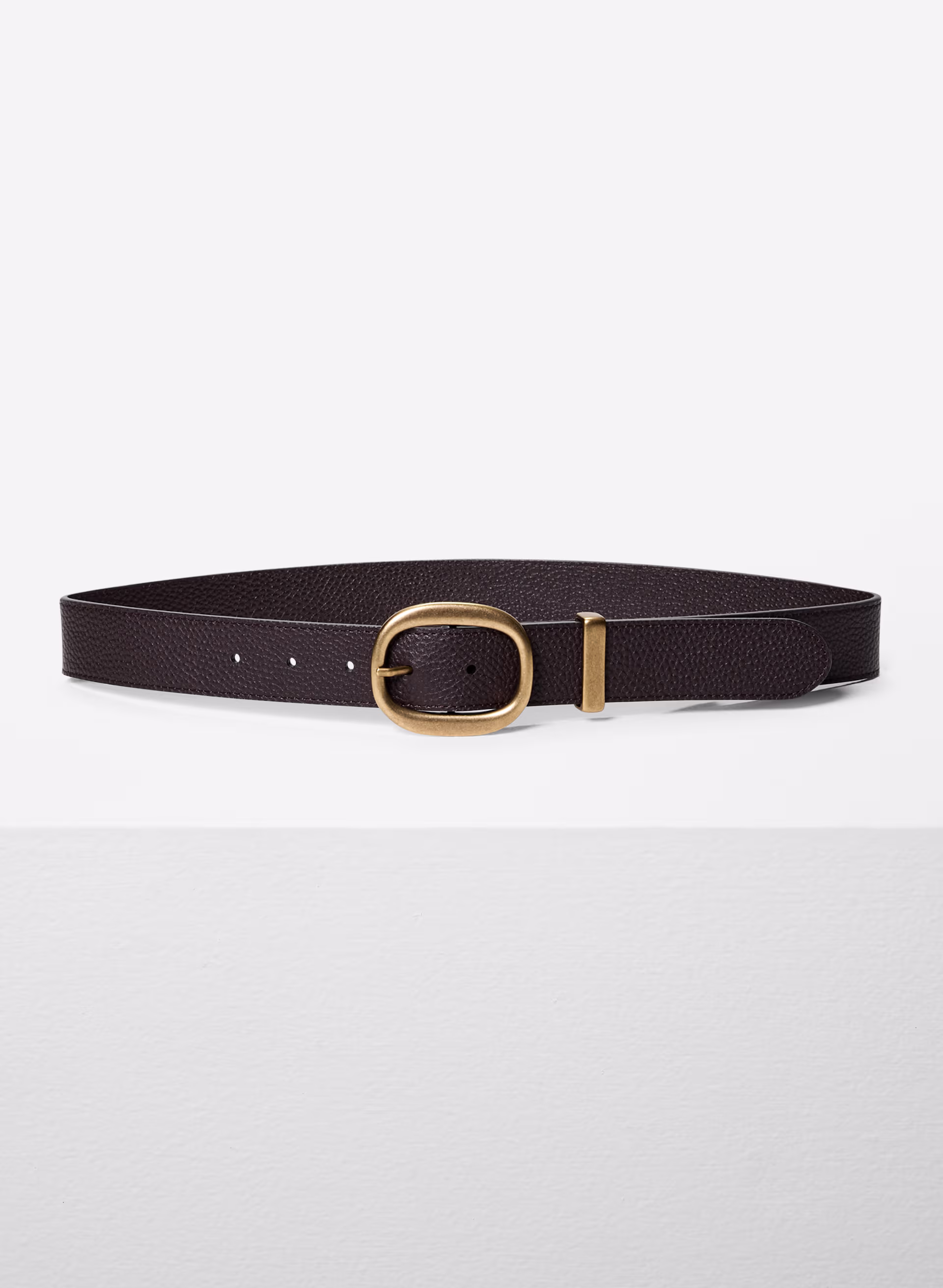 Lifetime Solid Brass Leather Wide Belt