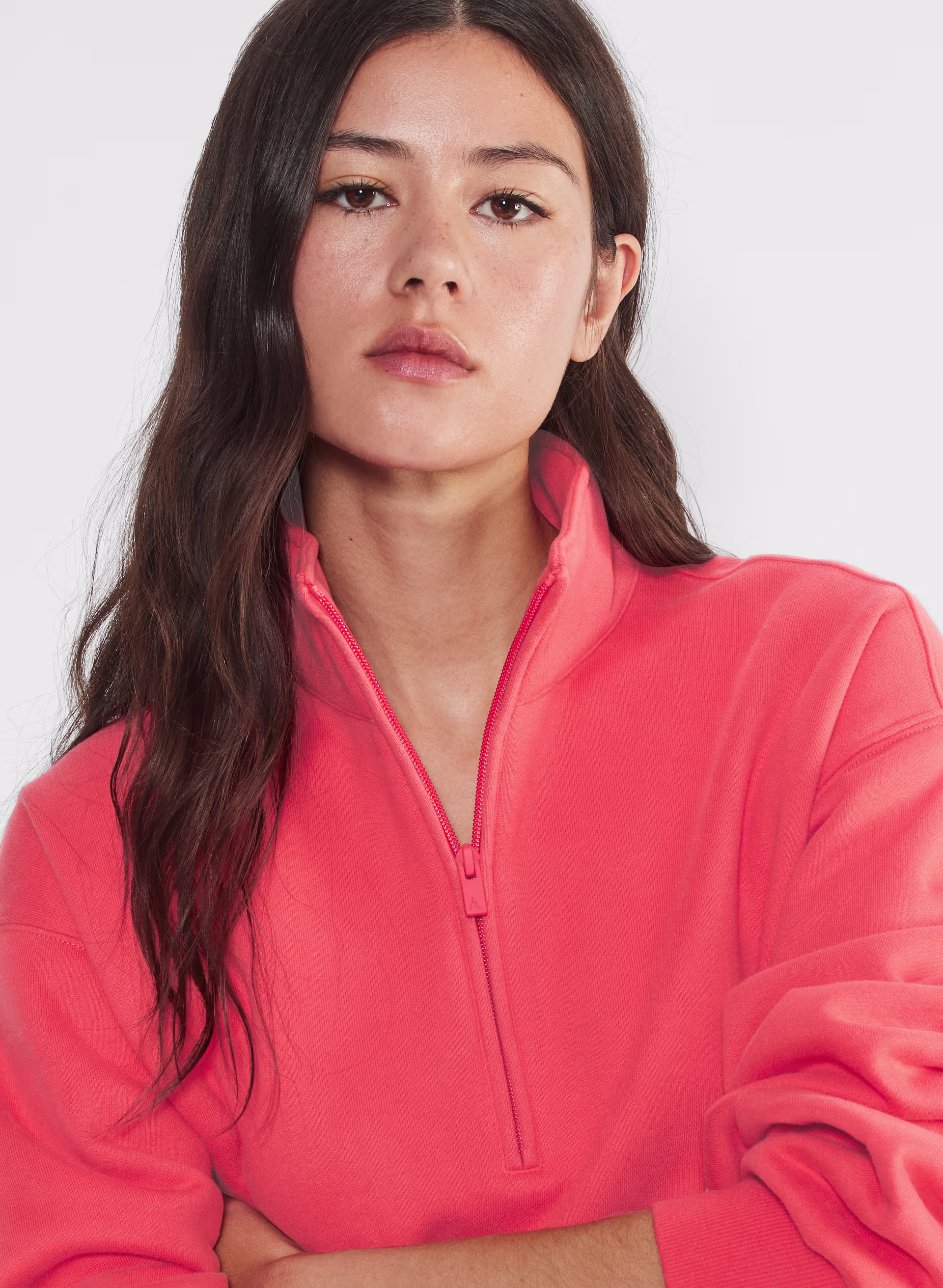 Cozy Sweatfleece Boyfriend 1/2 Zip Sweatshirt