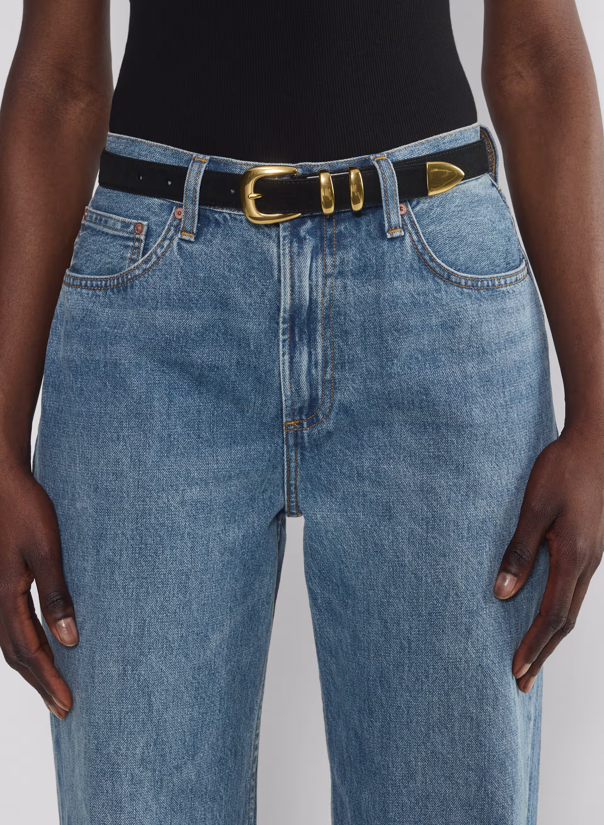 Legendary Solid Brass Suede Belt