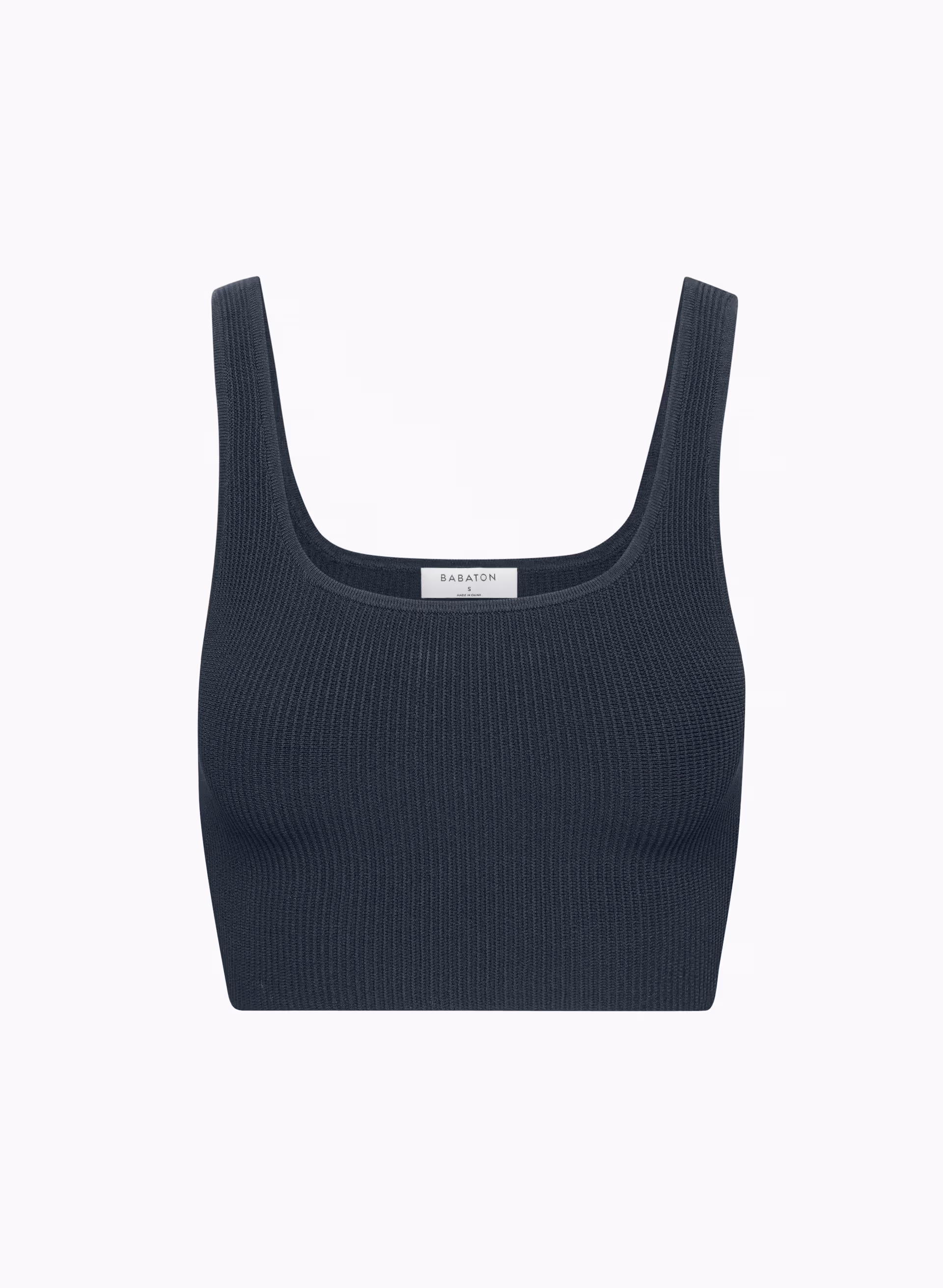 Sculpt Knit Squareneck Cropped Tank