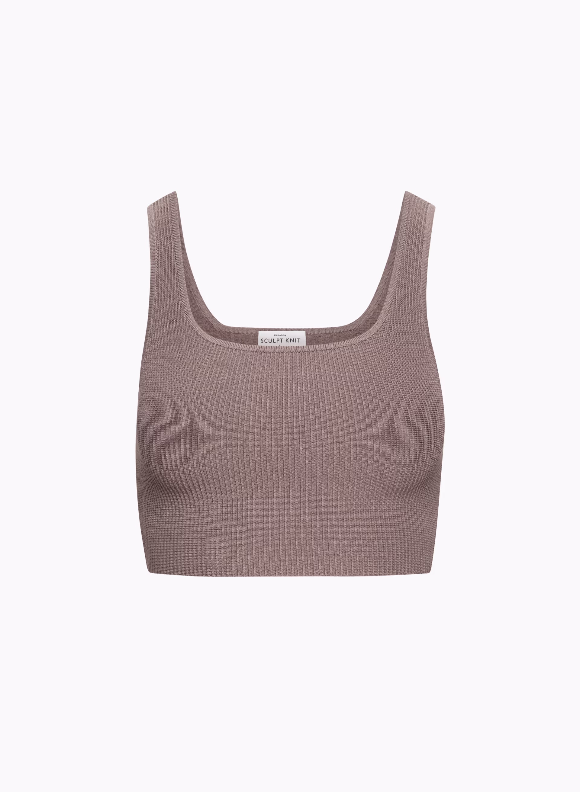 Sculpt Knit Squareneck Cropped Tank