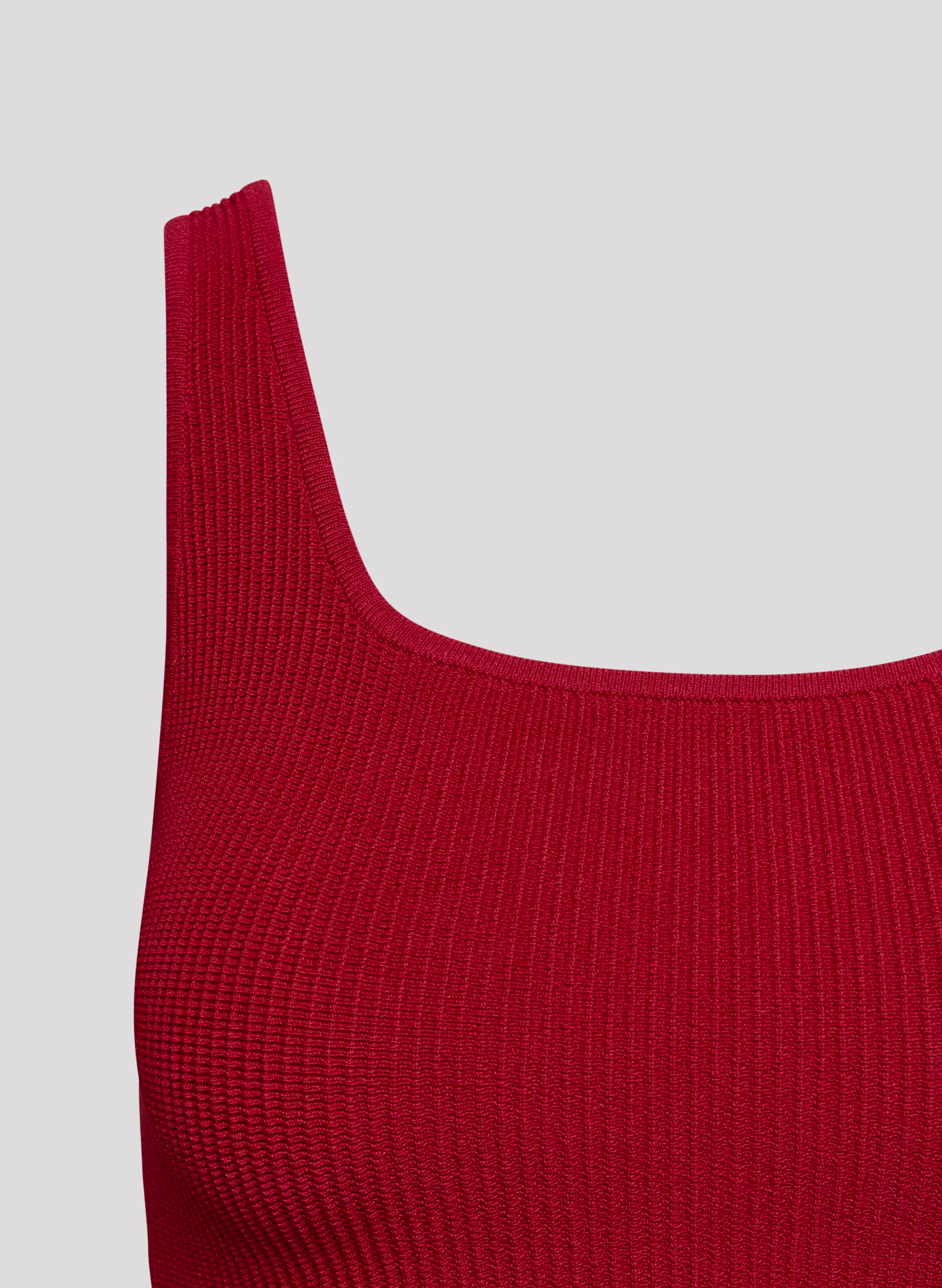 Sculpt Knit Squareneck Cropped Tank
