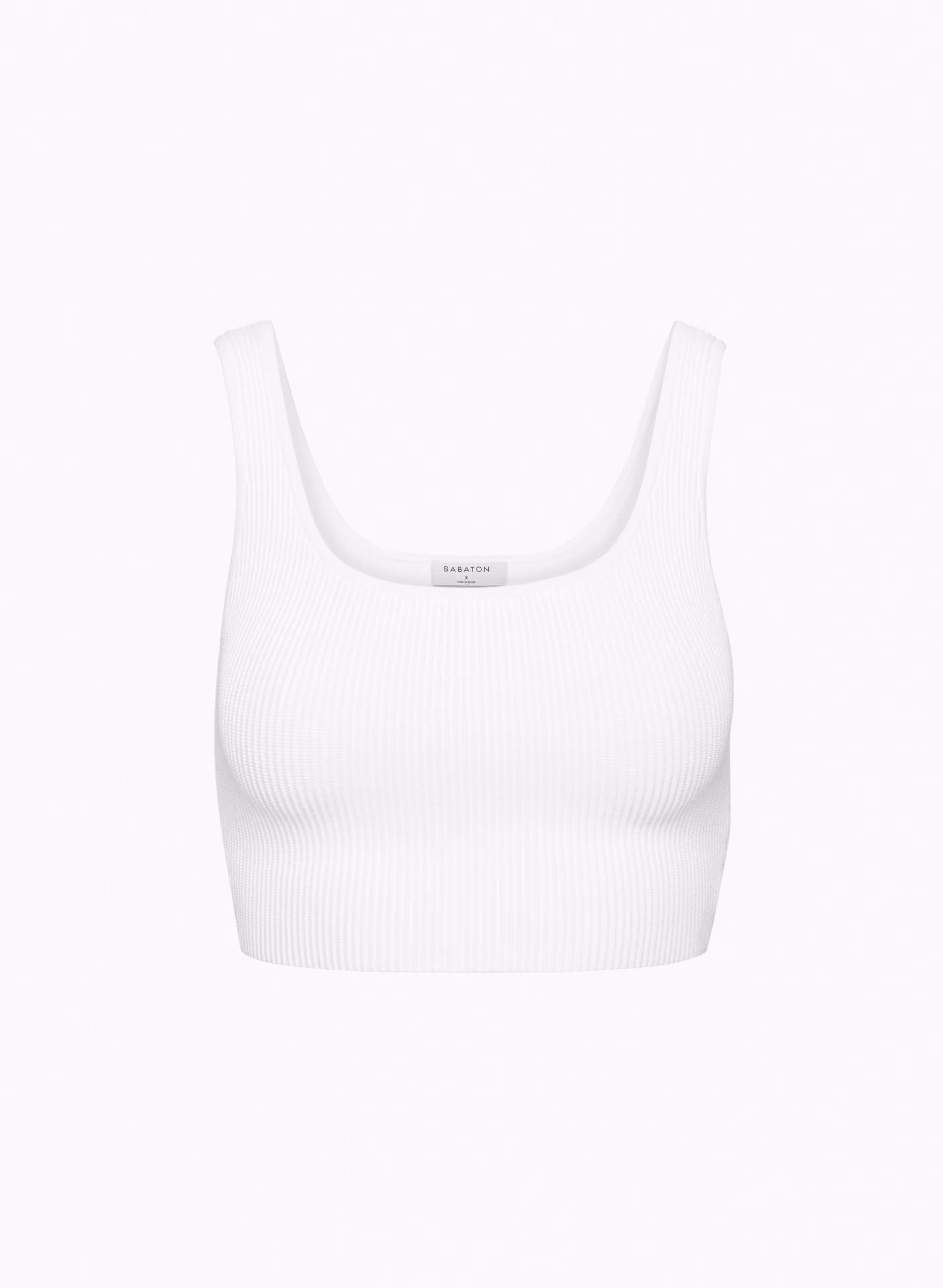 Sculpt Knit Squareneck Cropped Tank