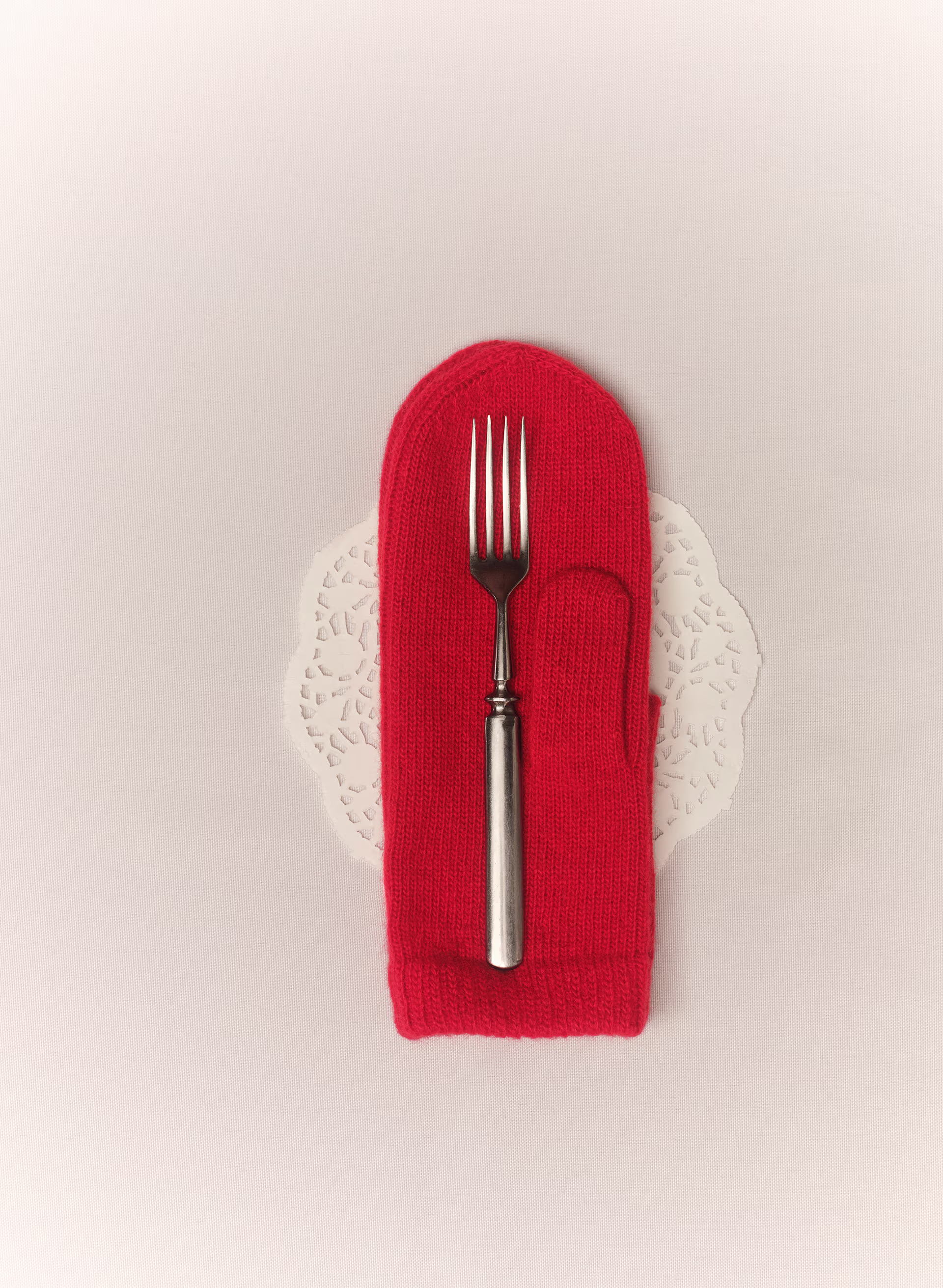 Cashmere Rib Mitten